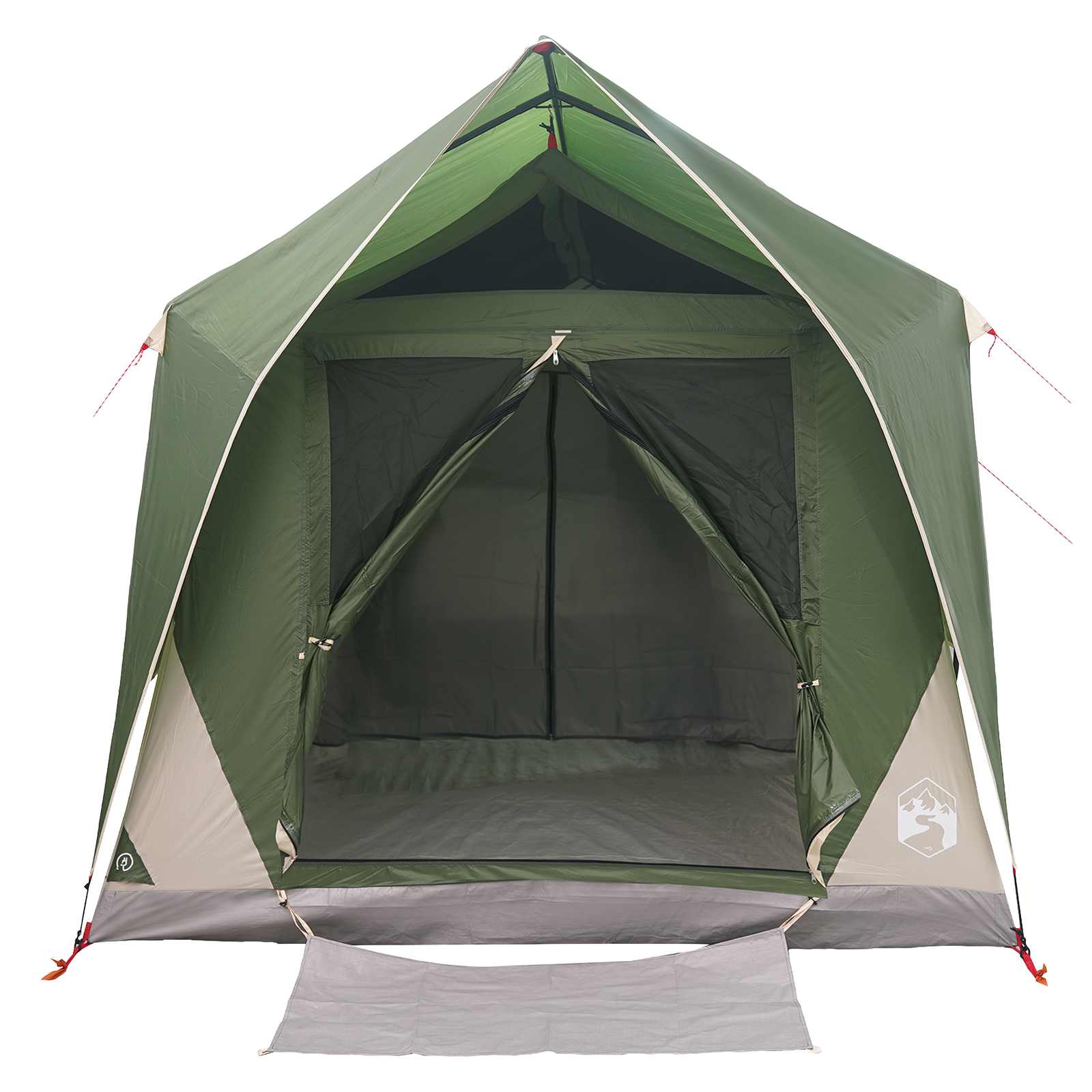 Tenda a tunnel 8 persona Verde Poliestere e Acciaio