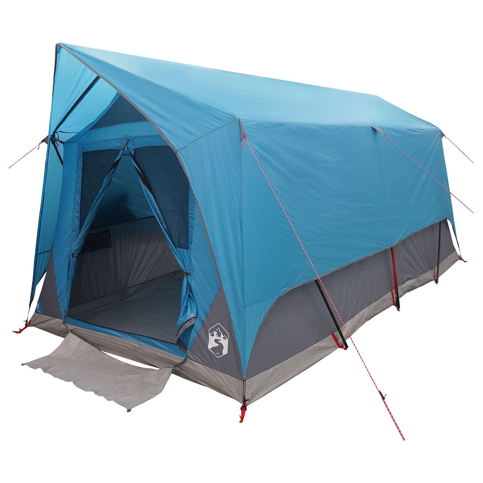 Tenda a tunnel 8 persona Blu Poliestere e Acciaio