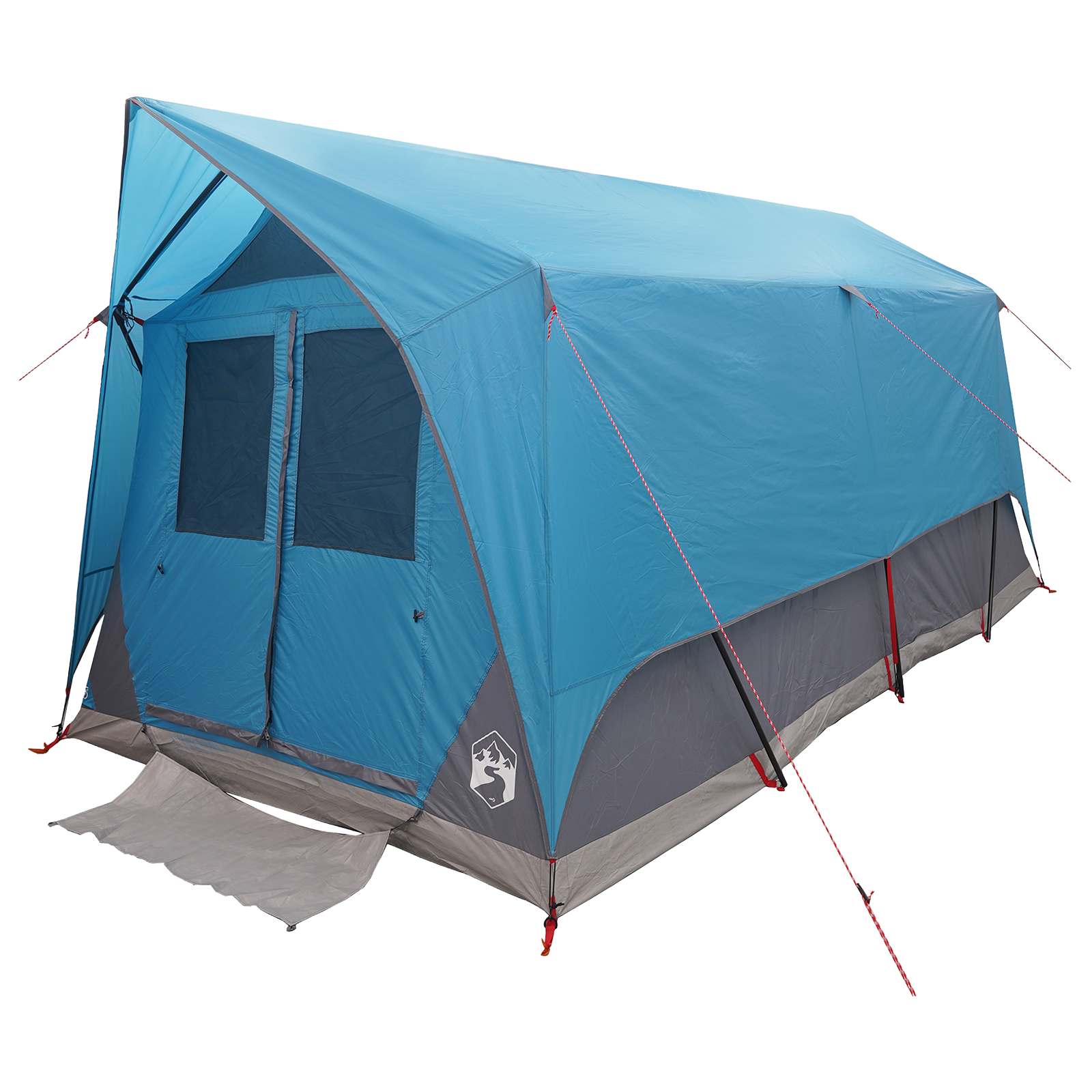 Tenda a tunnel 8 persona Blu Poliestere e Acciaio