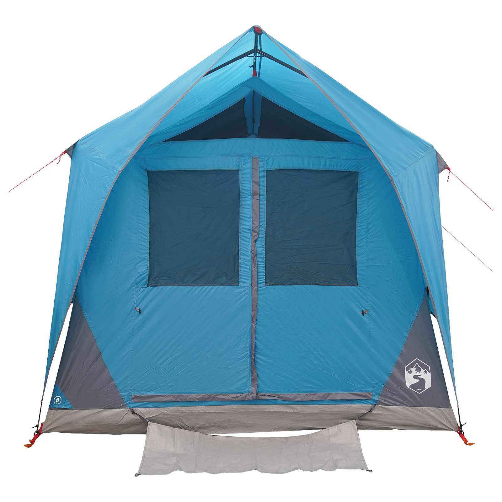 Tenda a tunnel 8 persona Blu Poliestere e Acciaio