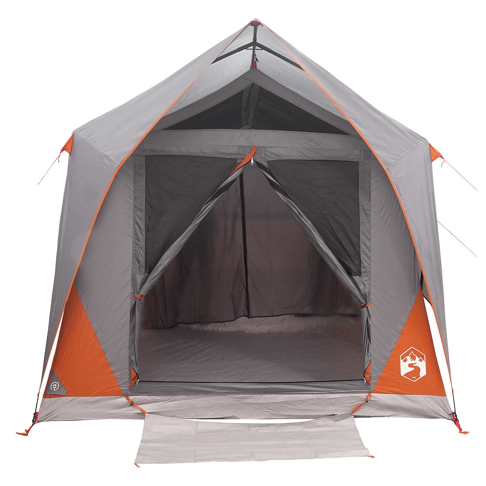 Tenda a tunnel 8 persona Grigio e arancione