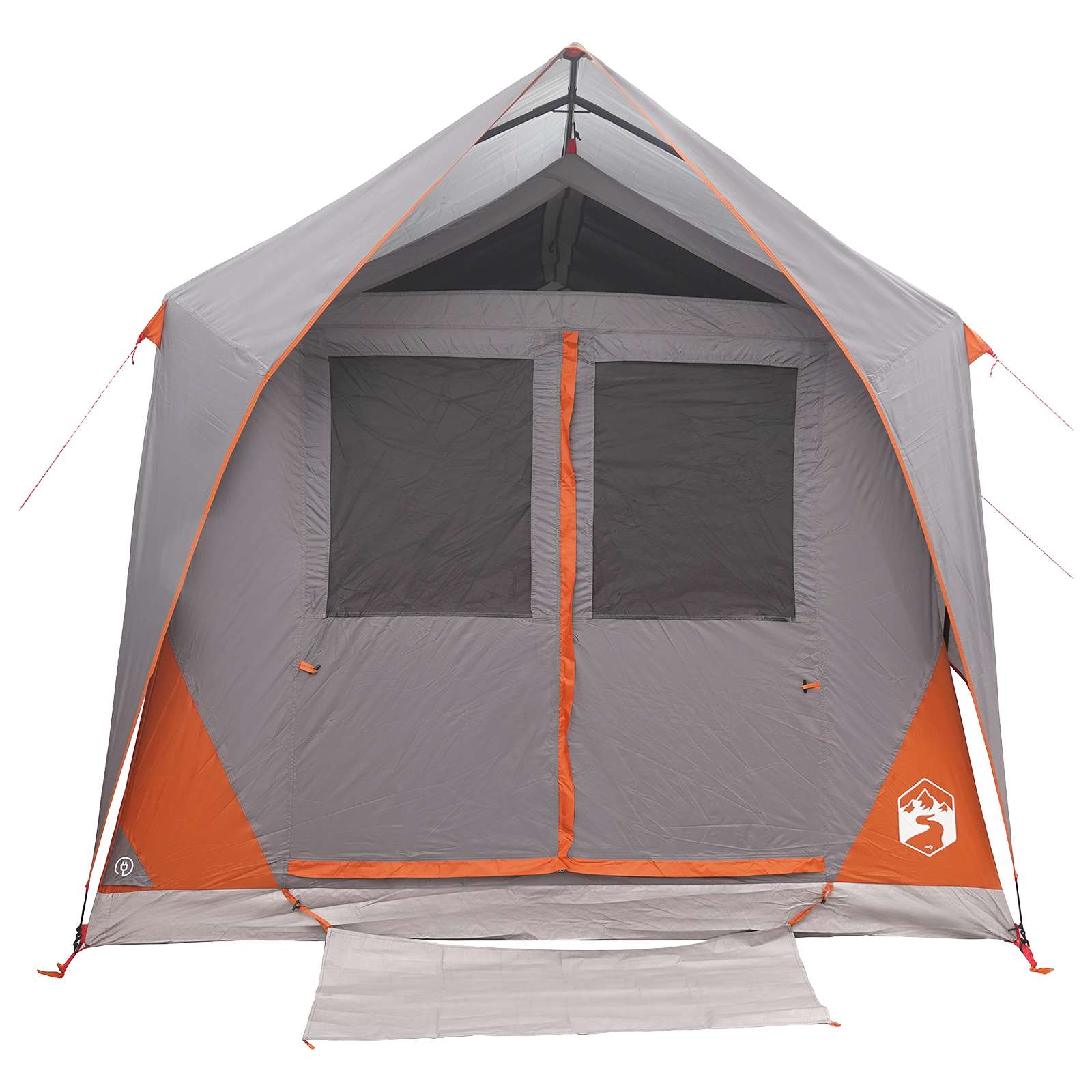 Tenda a tunnel 8 persona Grigio e arancione