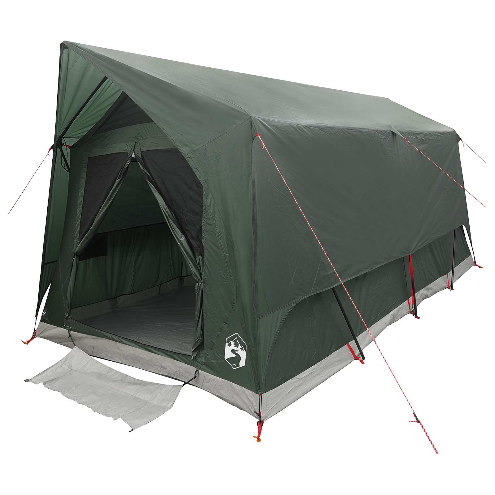 Tenda a tunnel 8 persona Verde militare Poliestere e Acciaio