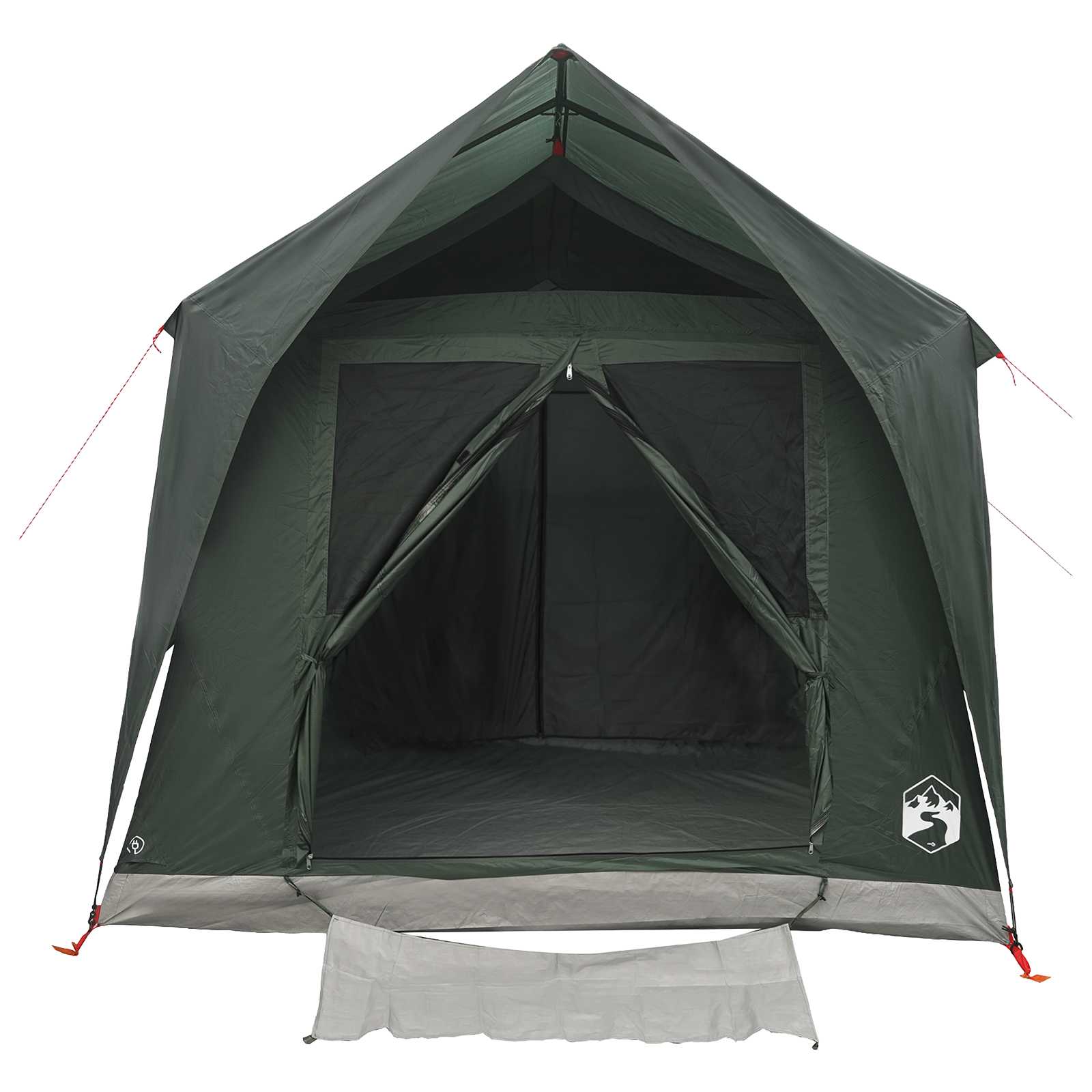 Tenda a tunnel 8 persona Verde militare Poliestere e Acciaio