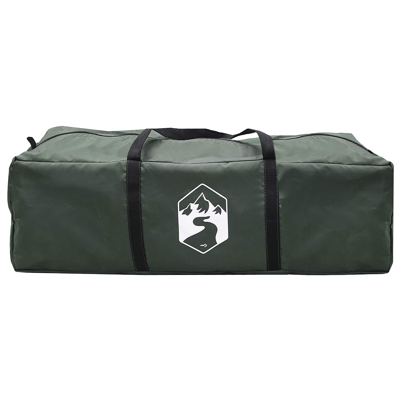 Tenda a tunnel 8 persona Verde militare Poliestere e Acciaio