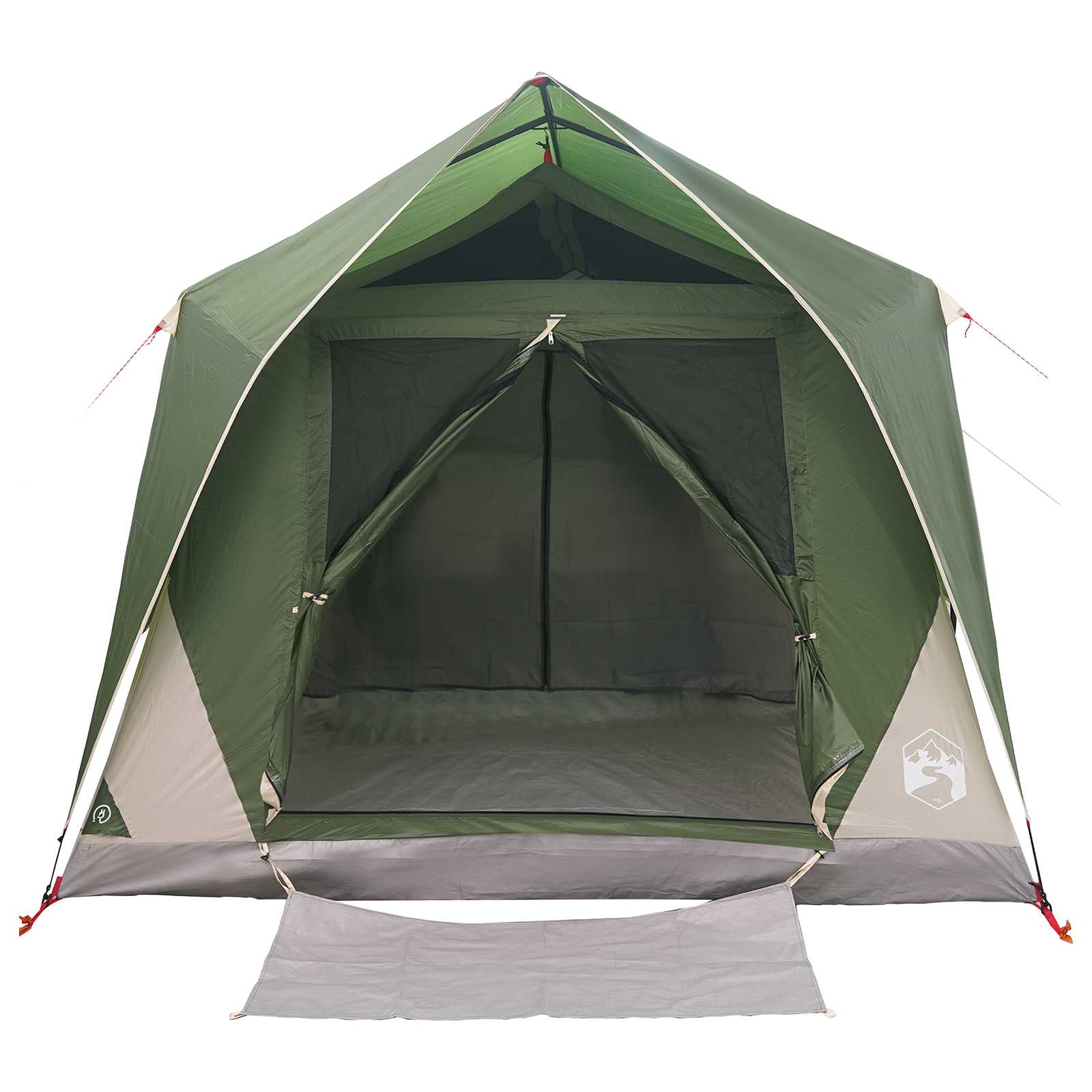 Tenda a tunnel 6 persona Verde Poliestere e Acciaio