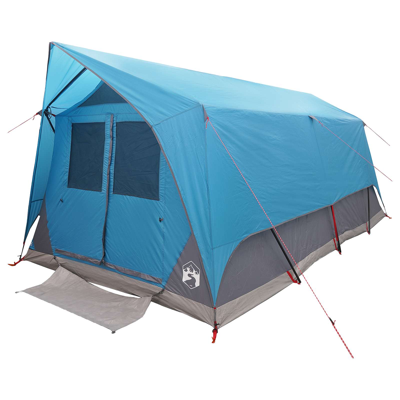 Tenda a tunnel 6 persona Blu Poliestere e Acciaio