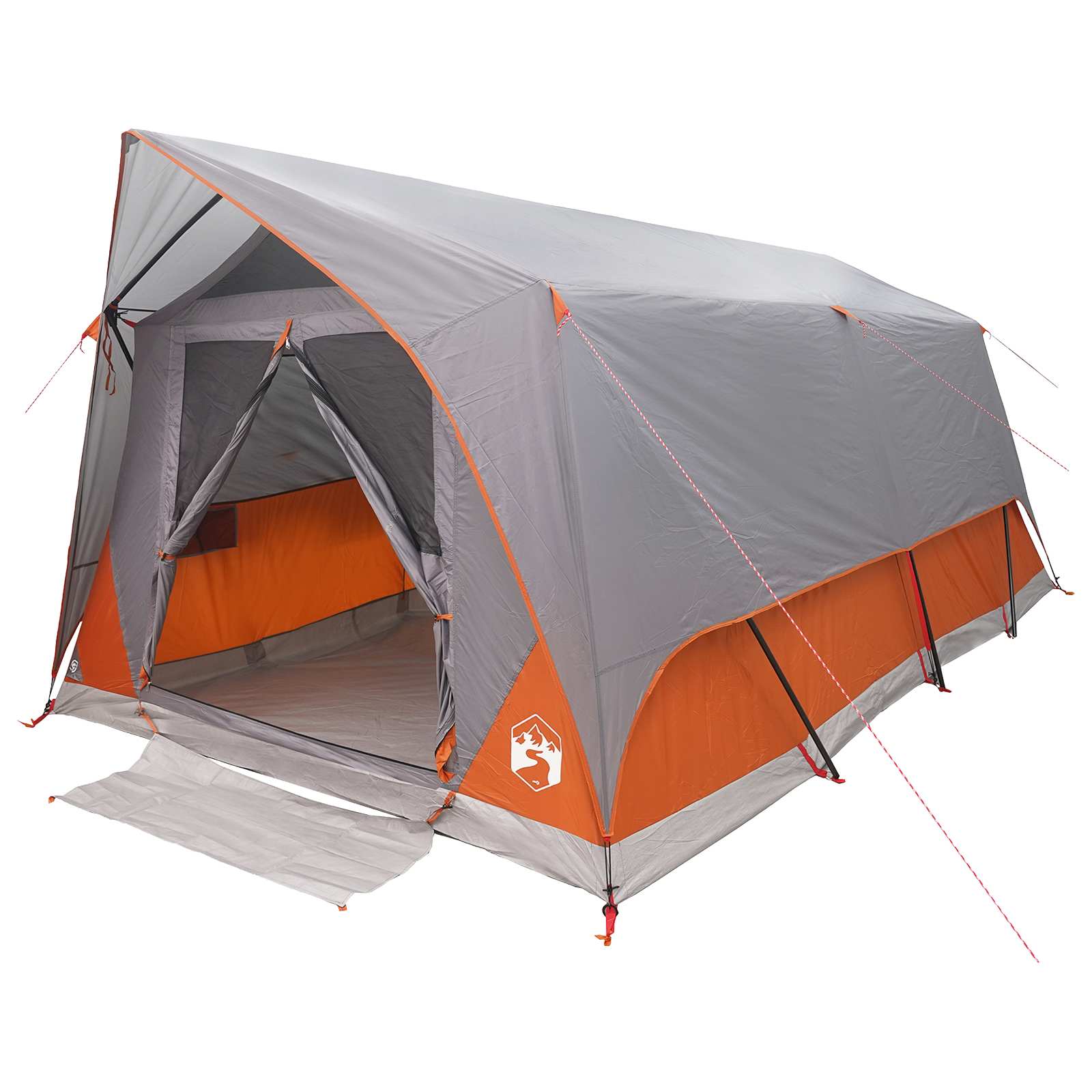 Tenda a tunnel 6 persona Grigio e arancione