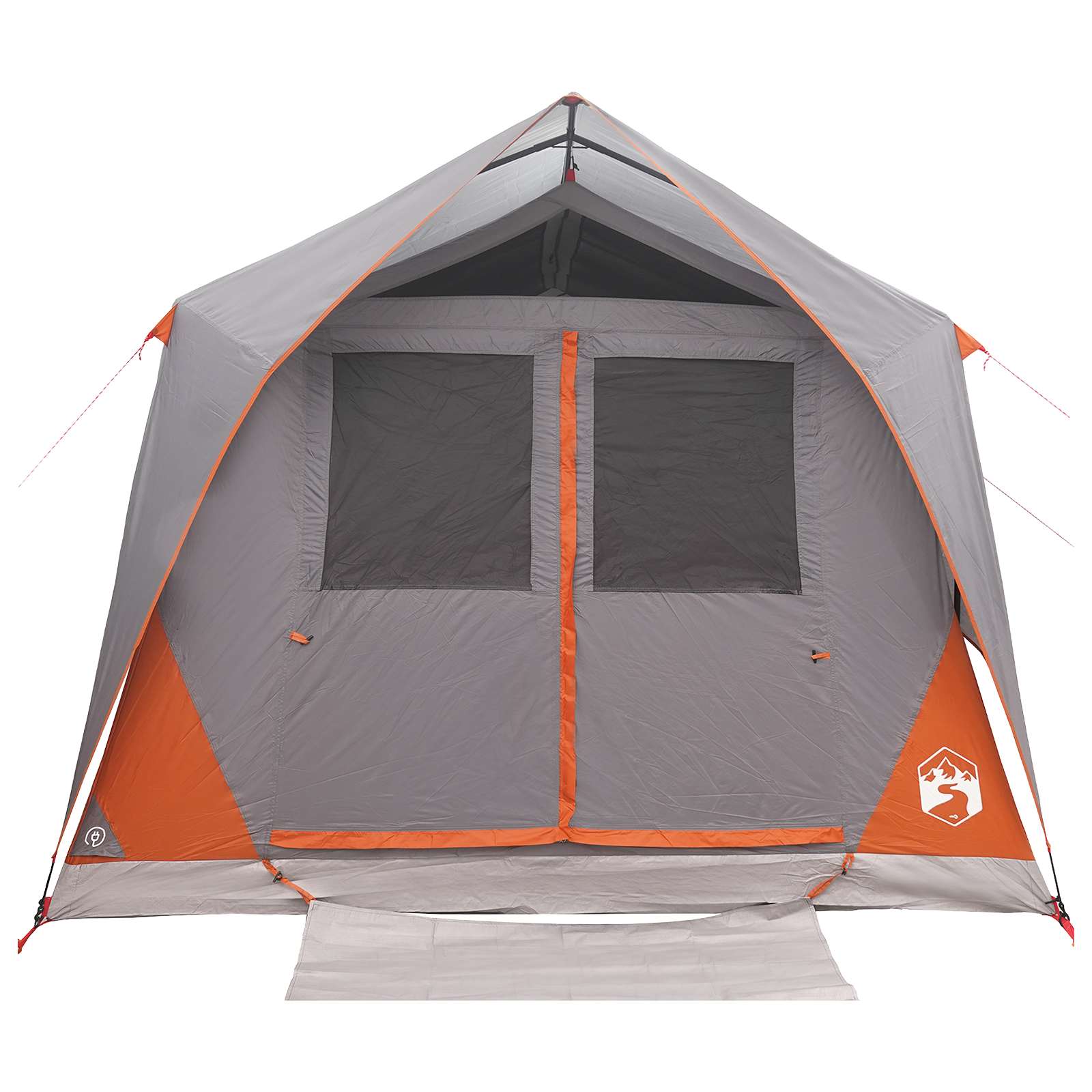 Tenda a tunnel 6 persona Grigio e arancione