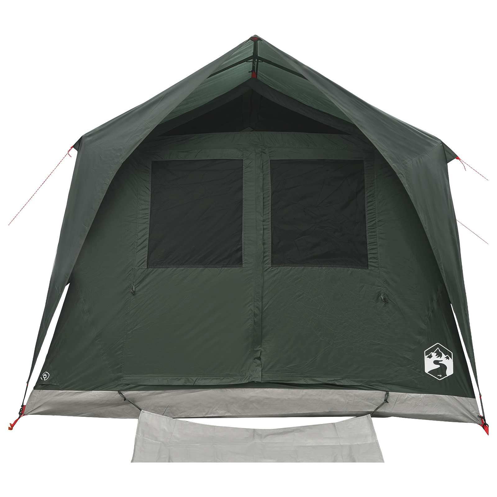 Tenda a tunnel 6 persona Verde militare Poliestere e Acciaio
