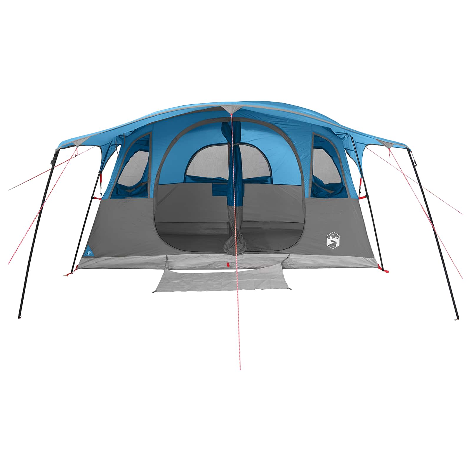 Tenda a tunnel 6 persona Blu Poliestere e Acciaio