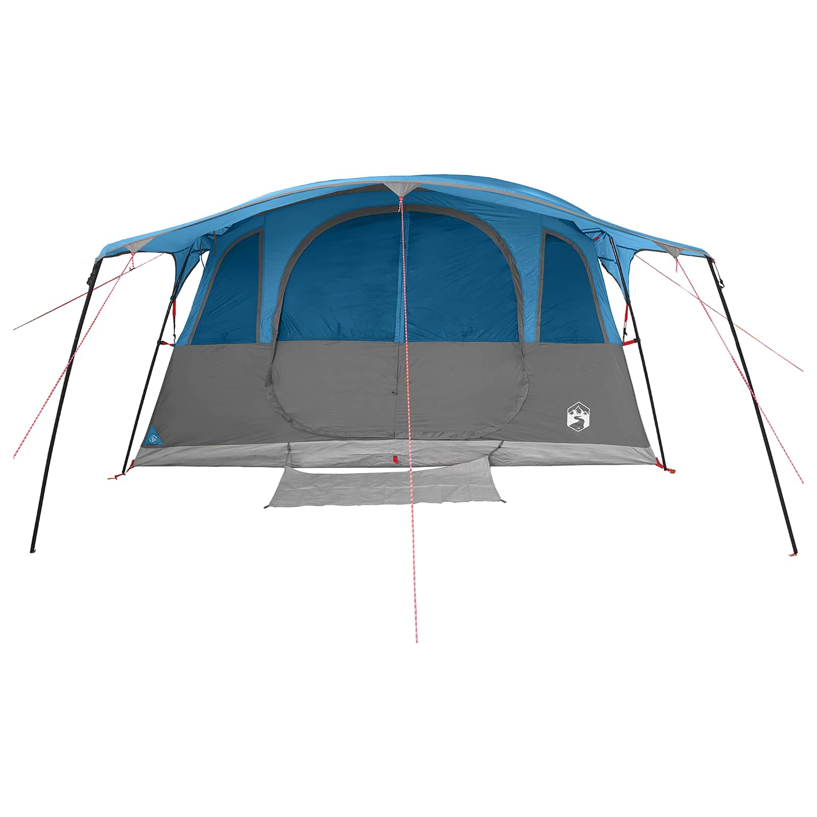 Tenda a tunnel 6 persona Blu Poliestere e Acciaio