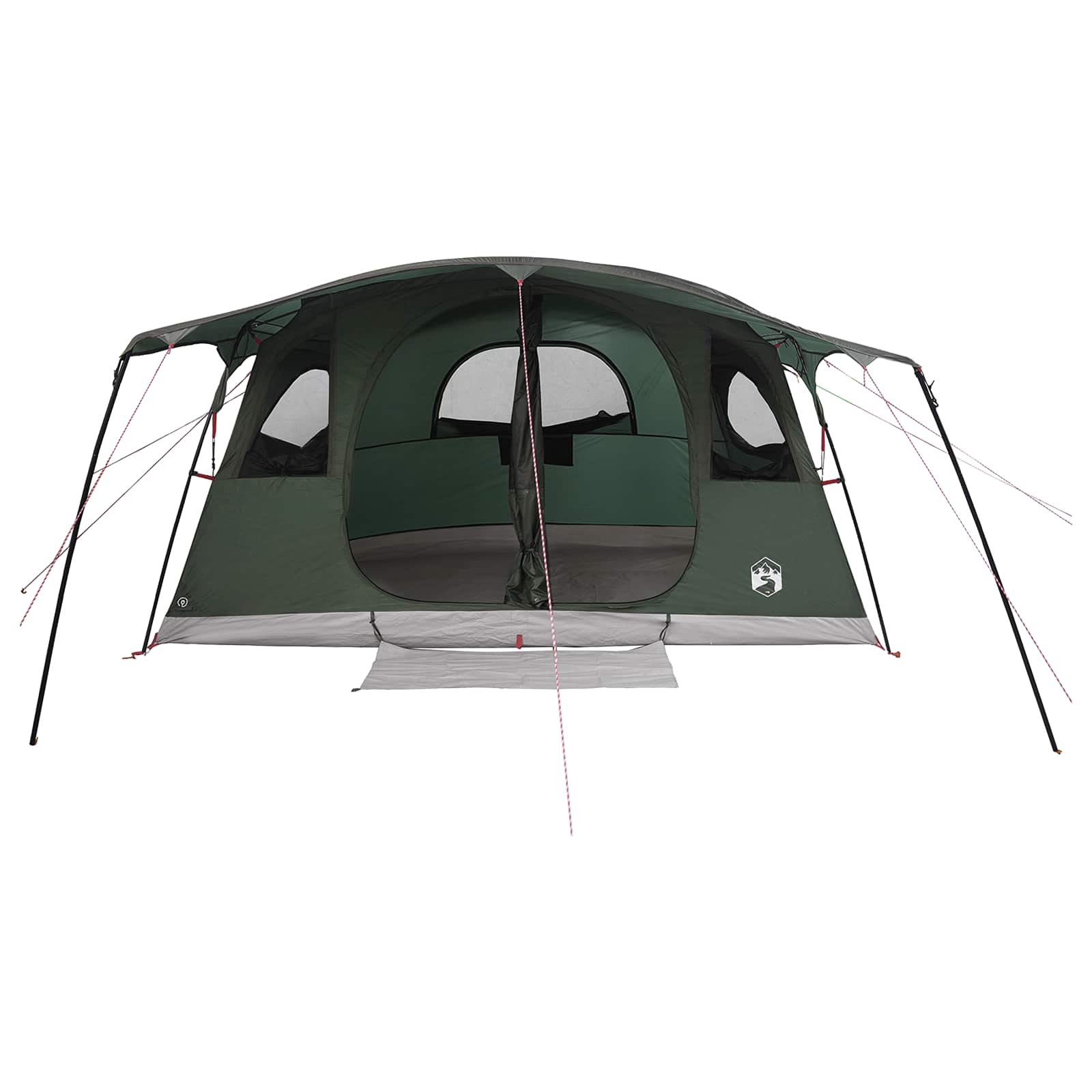 Tenda a tunnel 6 persona Verde militare Poliestere e Acciaio