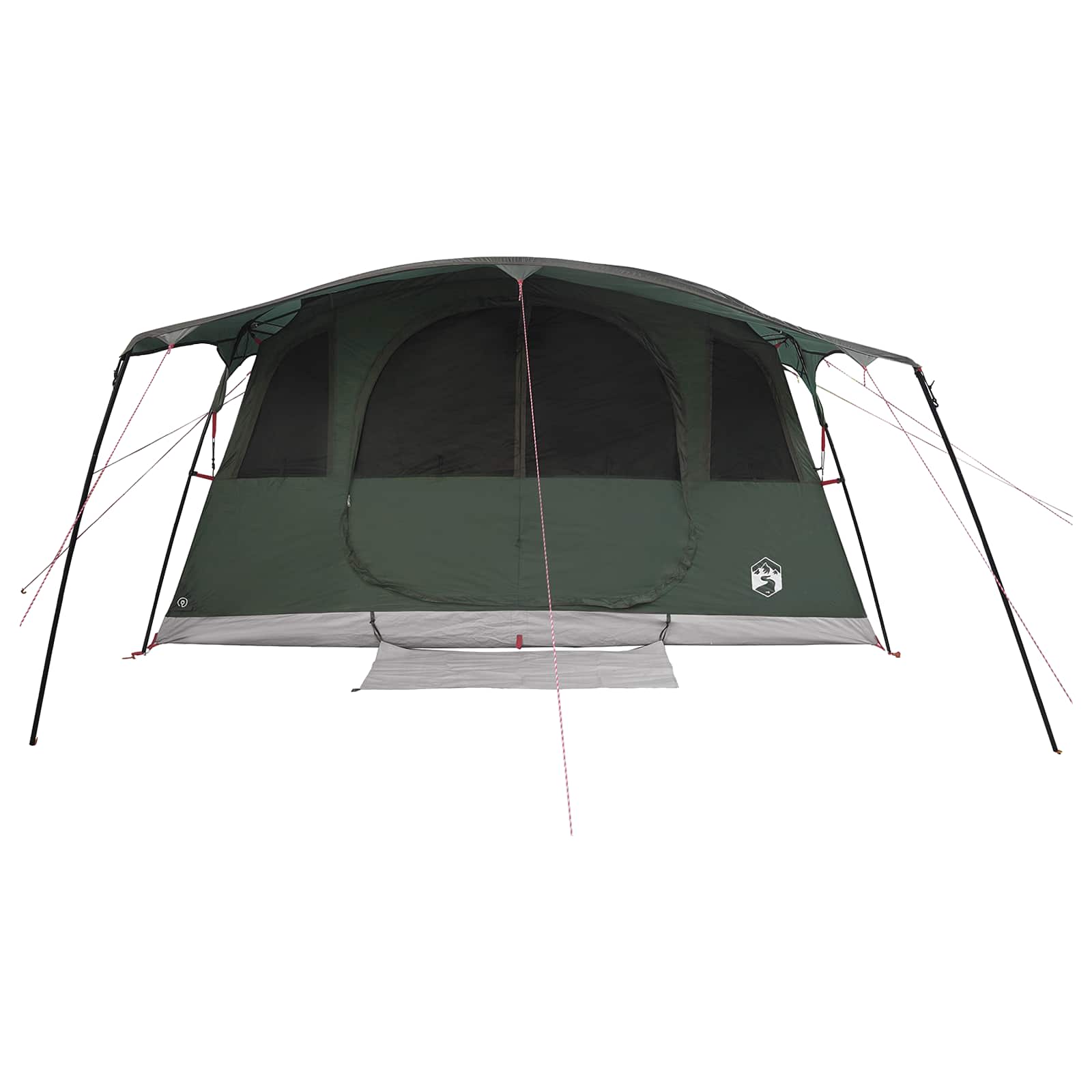 Tenda a tunnel 6 persona Verde militare Poliestere e Acciaio