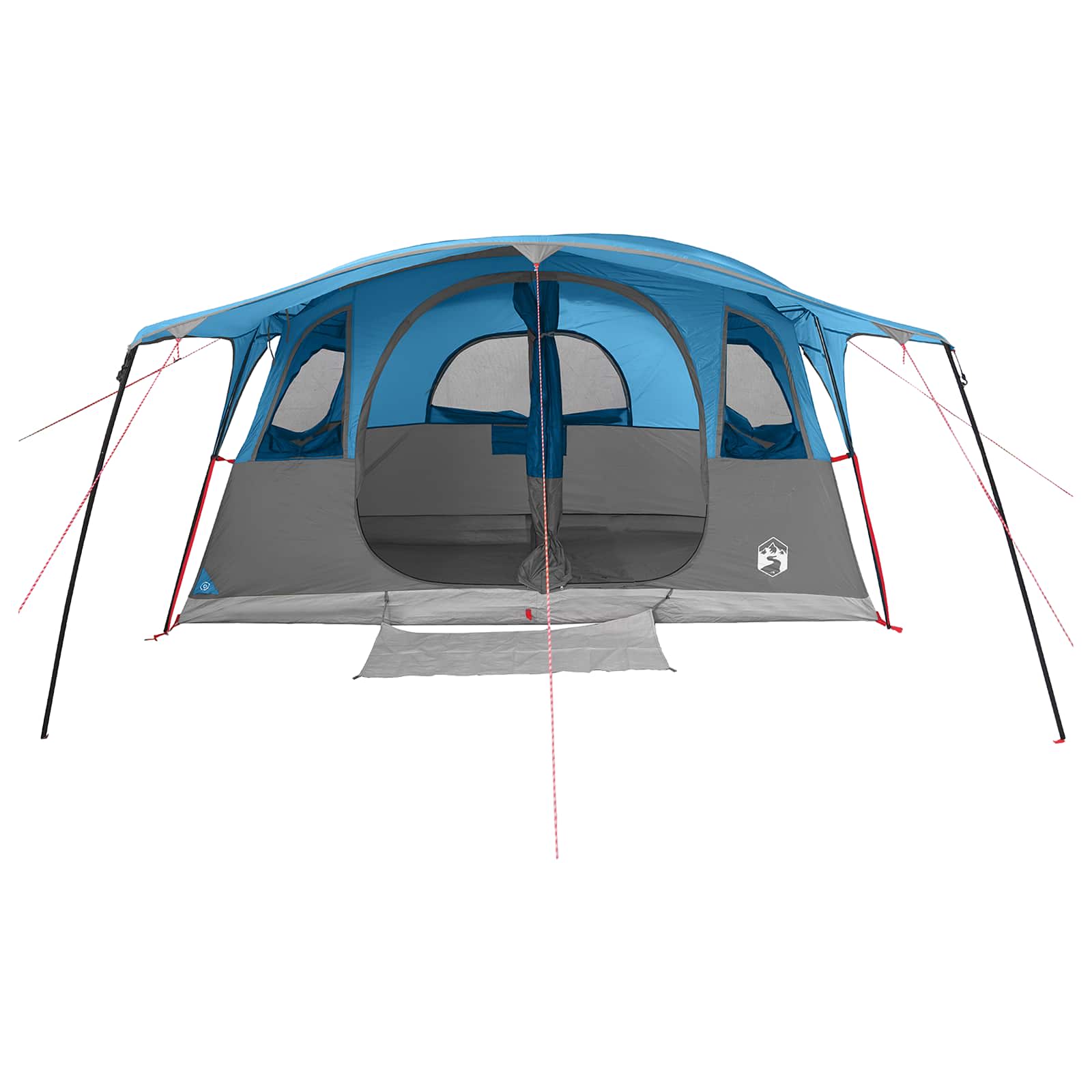 Tenda a tunnel 10 persona Blu Poliestere e Acciaio