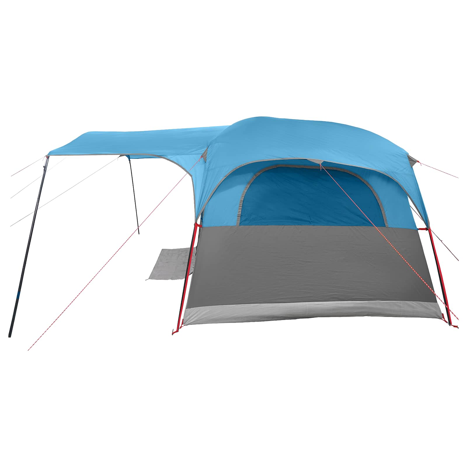 Tenda a tunnel 10 persona Blu Poliestere e Acciaio