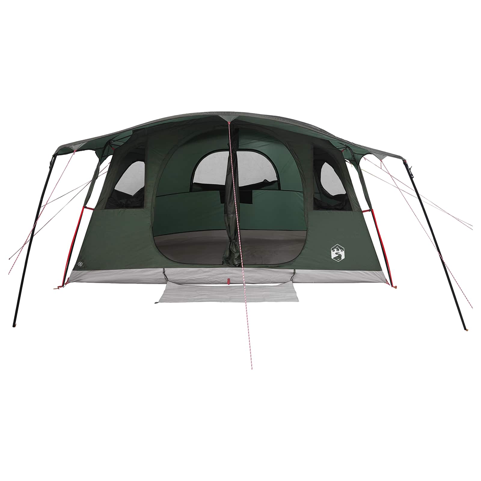 Tenda a tunnel 10 persona Verde militare Poliestere e Acciaio