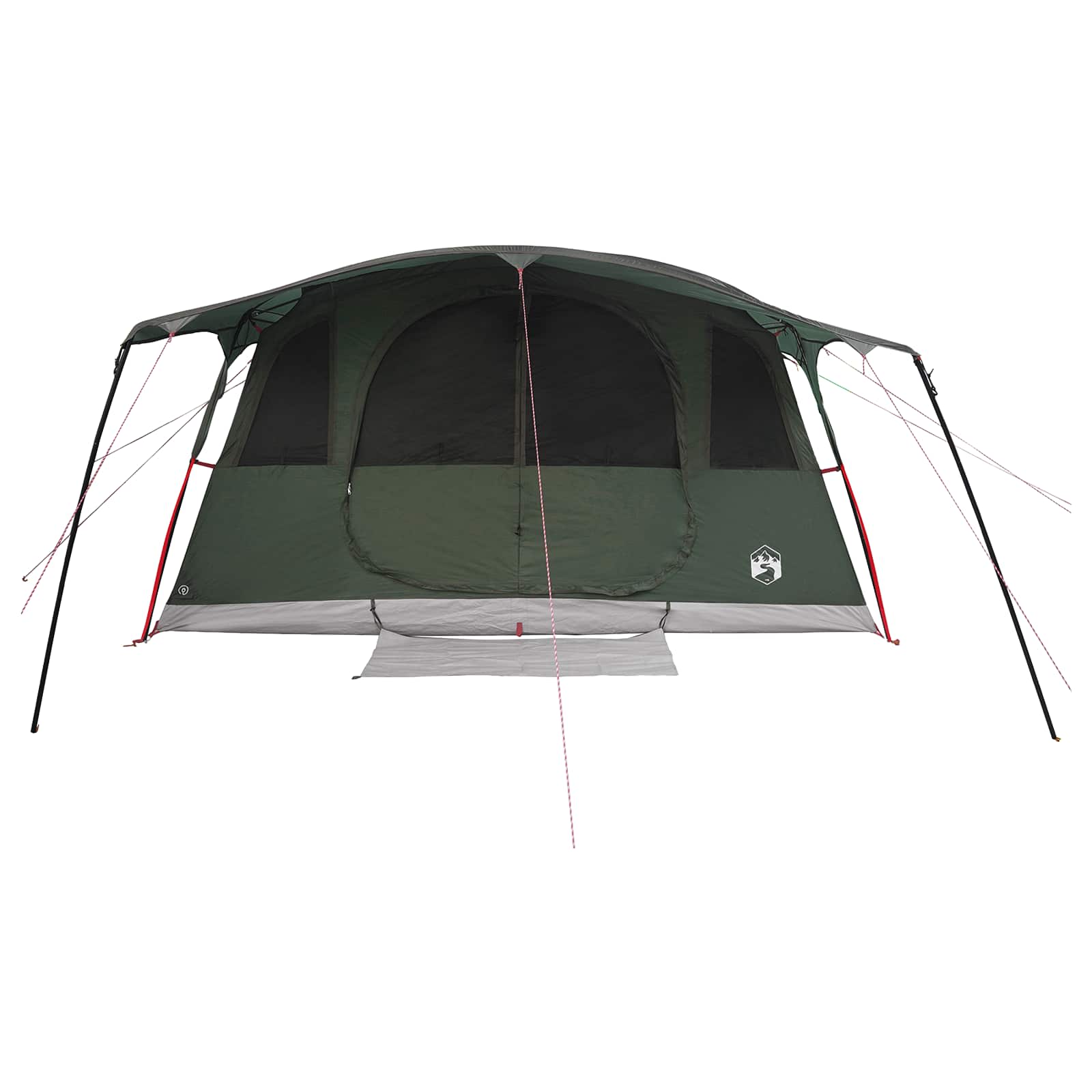 Tenda a tunnel 10 persona Verde militare Poliestere e Acciaio