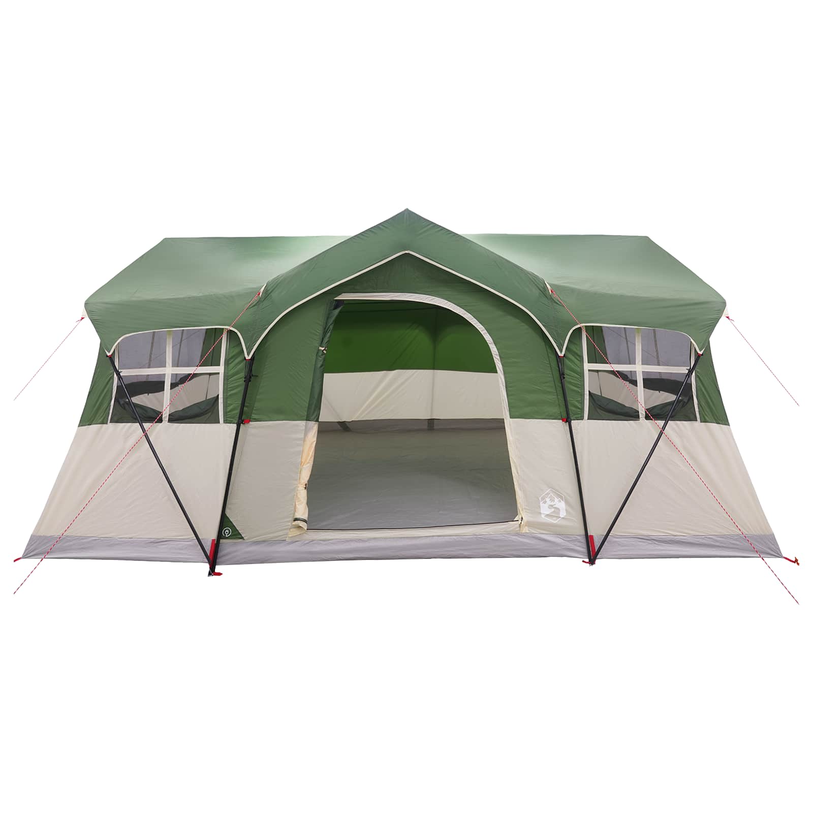 Tenda Familiare Verde 10 persone Poliestere e Acciaio
