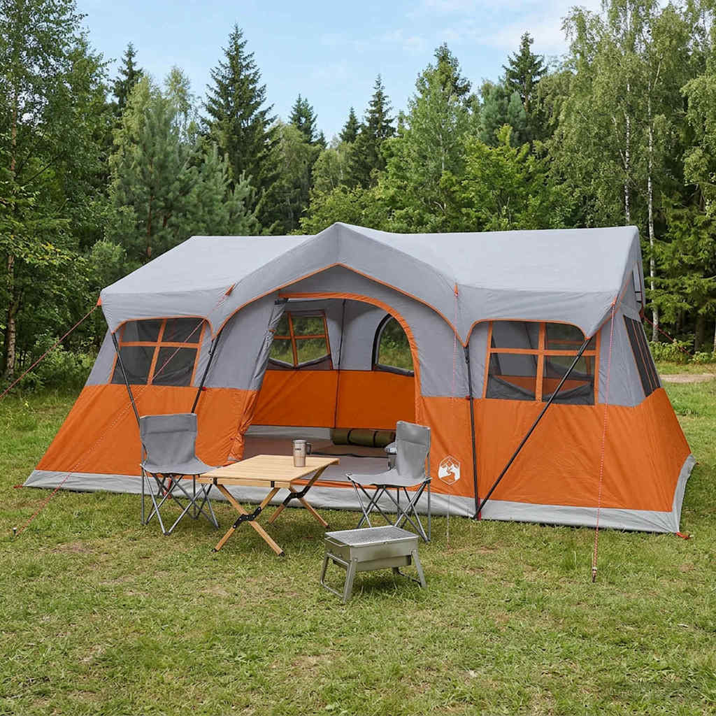 Tenda Familiare Grigio e arancione 10 persone