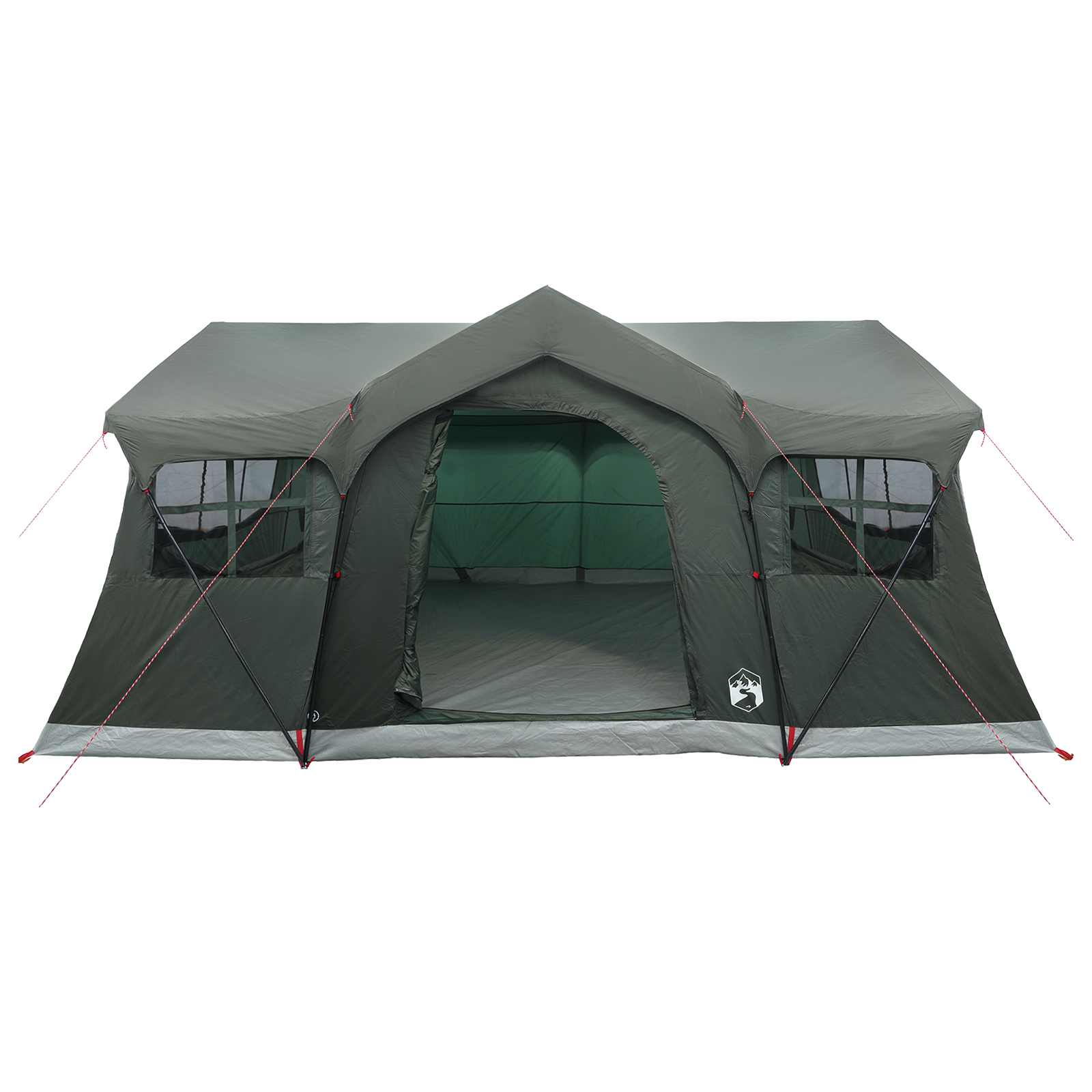 Tenda Familiare Verde militare 10 persone Poliestere e Acciaio