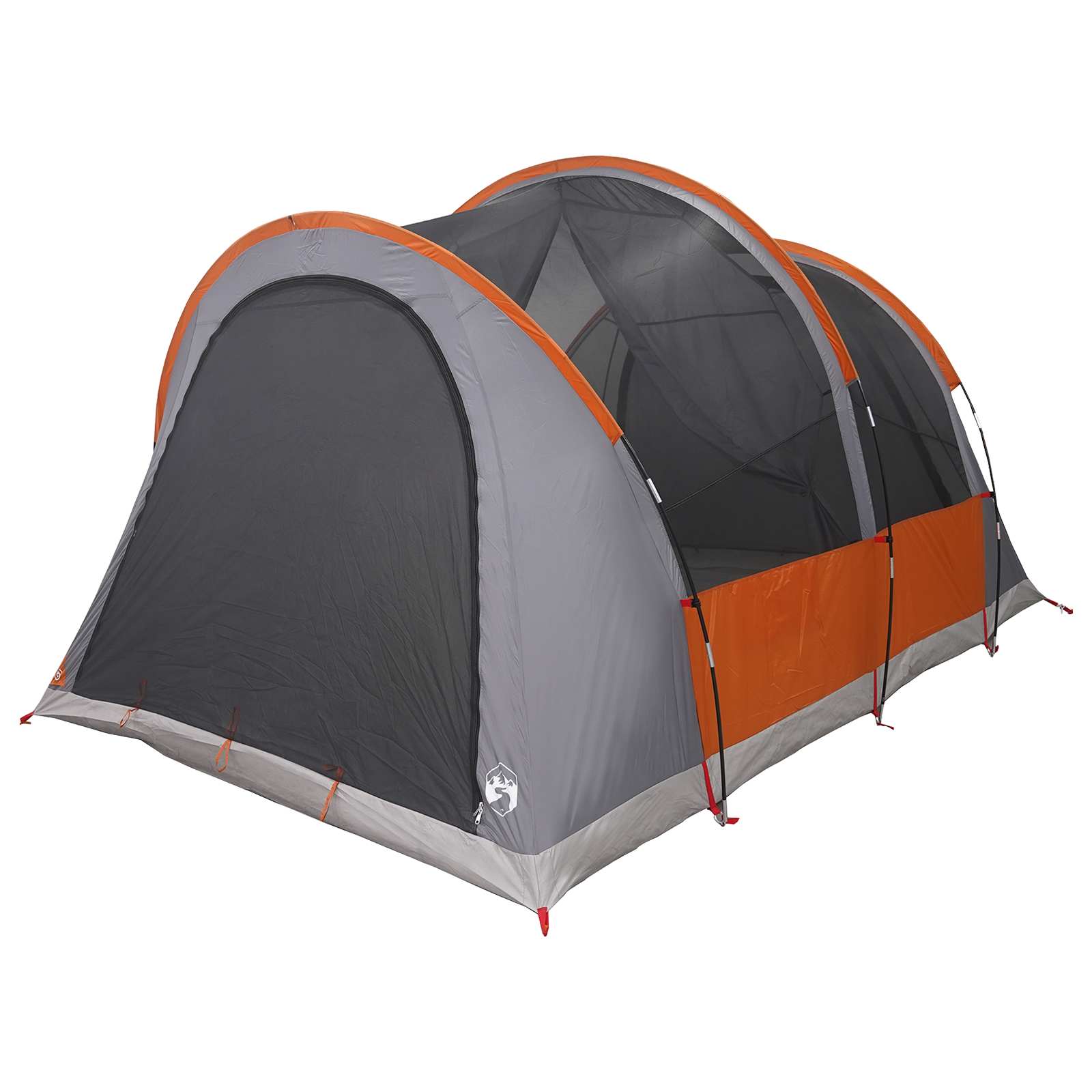 Tenda a tunnel Grigio e arancione 6 persone
