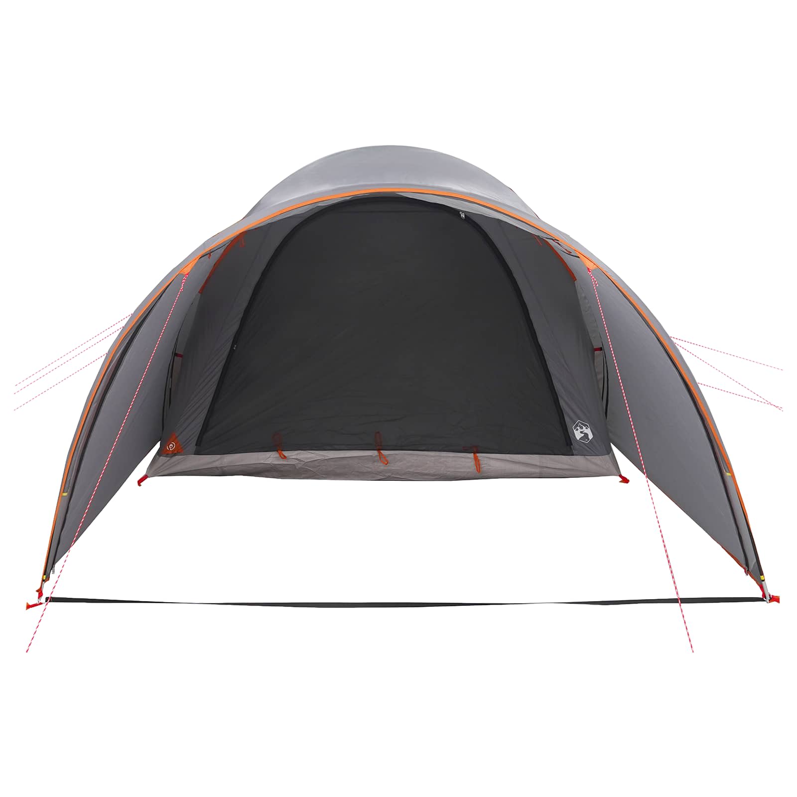 Tenda a tunnel Grigio e arancione 6 persone