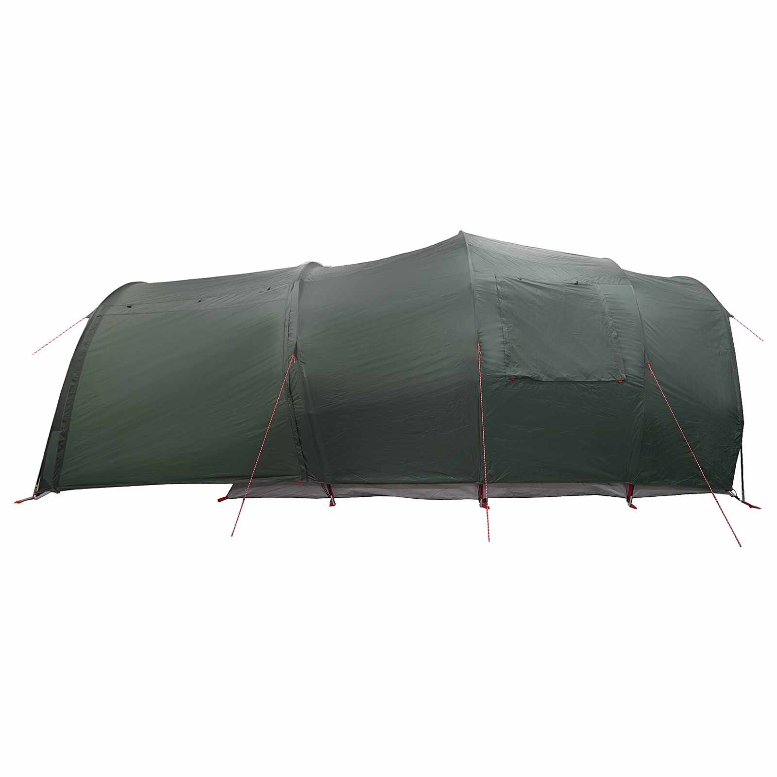 Tenda a tunnel Verde militare 6 persone Poliestere e Acciaio