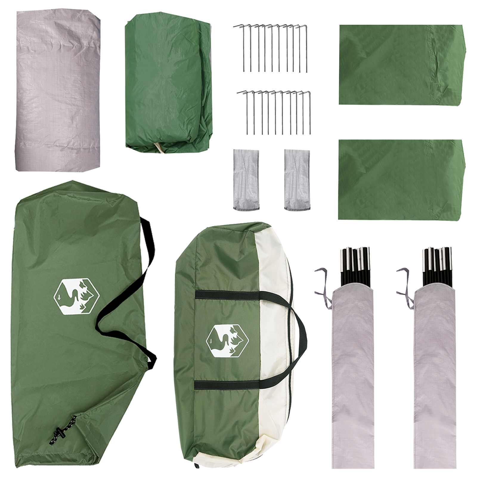 Tenda Laterale Verde 410 x 410 x 250 cm Poliestere e Acciaio