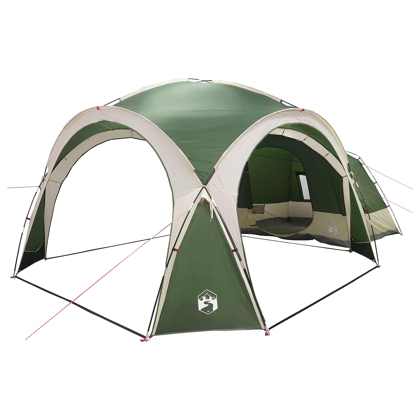 Tenda Laterale Verde 410 x 410 x 250 cm Poliestere e Acciaio
