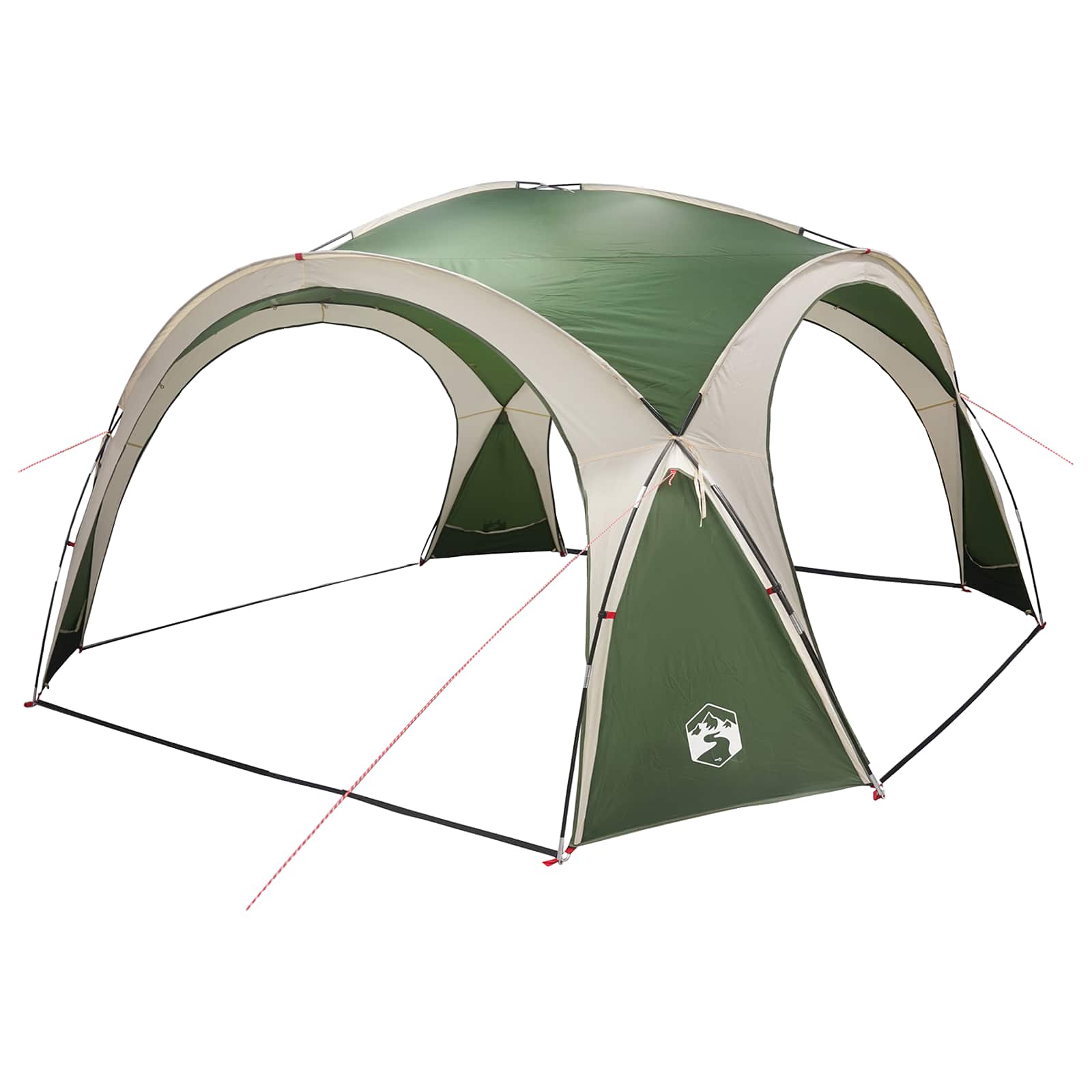 Tenda Laterale Verde 410 x 410 x 250 cm Poliestere e Acciaio