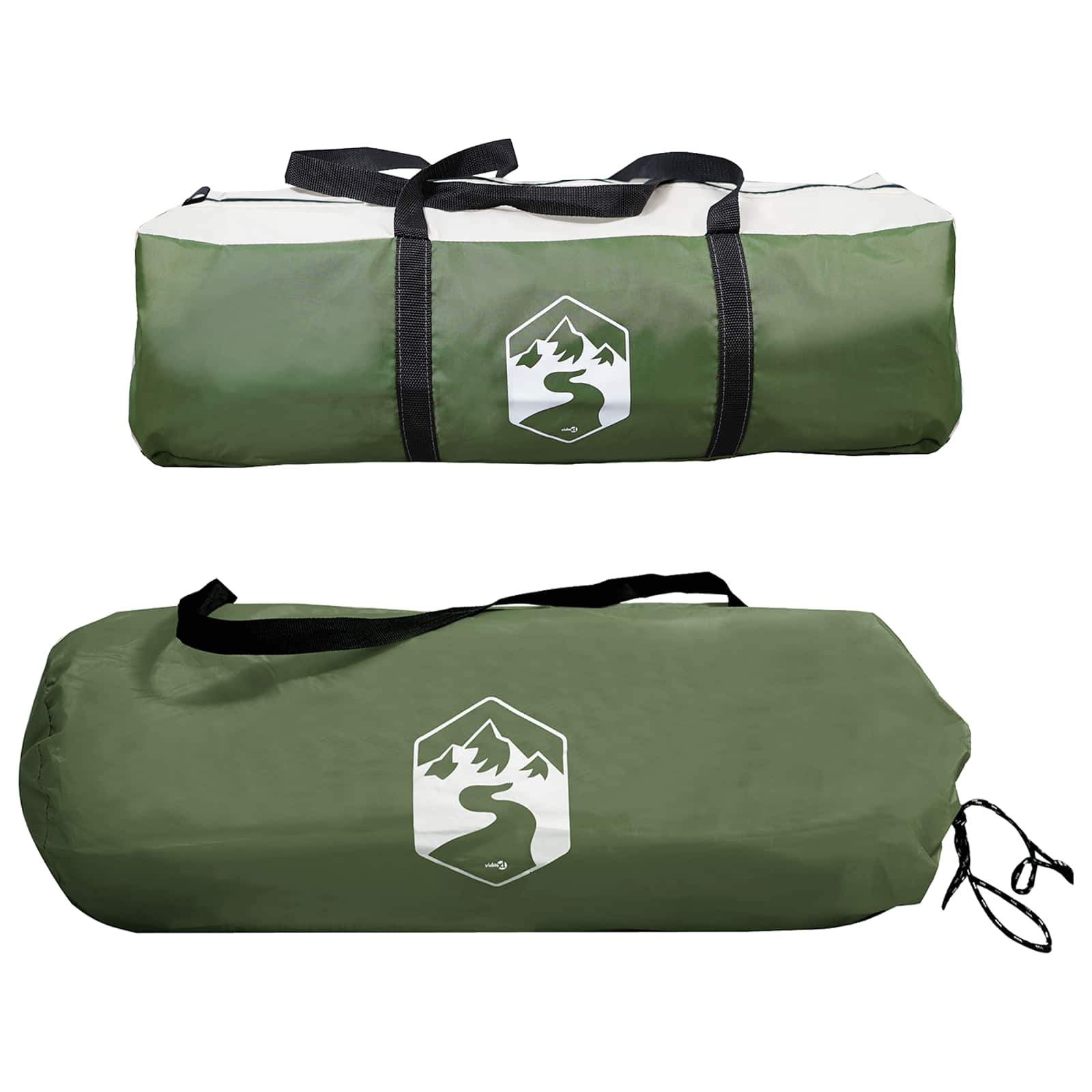 Tenda Laterale Verde 410 x 410 x 250 cm Poliestere e Acciaio