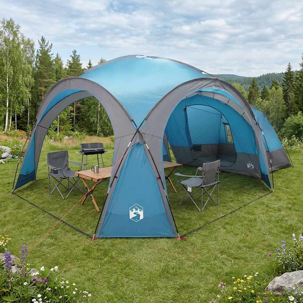 Tenda Laterale Blu 643 x 408 x 260 cm Poliestere e Acciaio