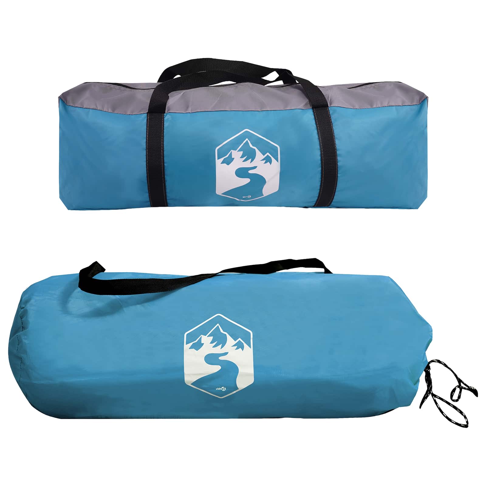 Tenda Laterale Blu 643 x 408 x 260 cm Poliestere e Acciaio