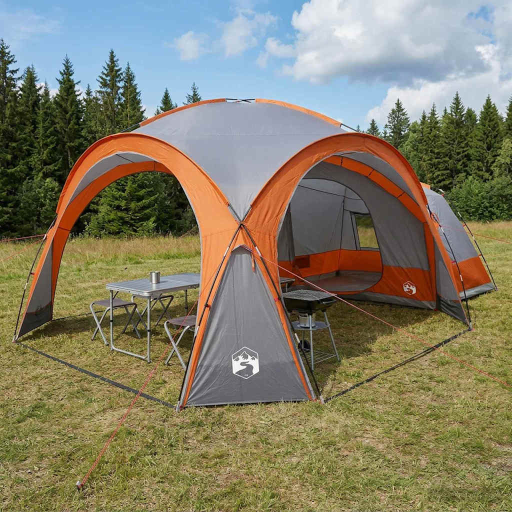 Tenda Laterale Grigio e arancione 410 x 410 x 250 cm