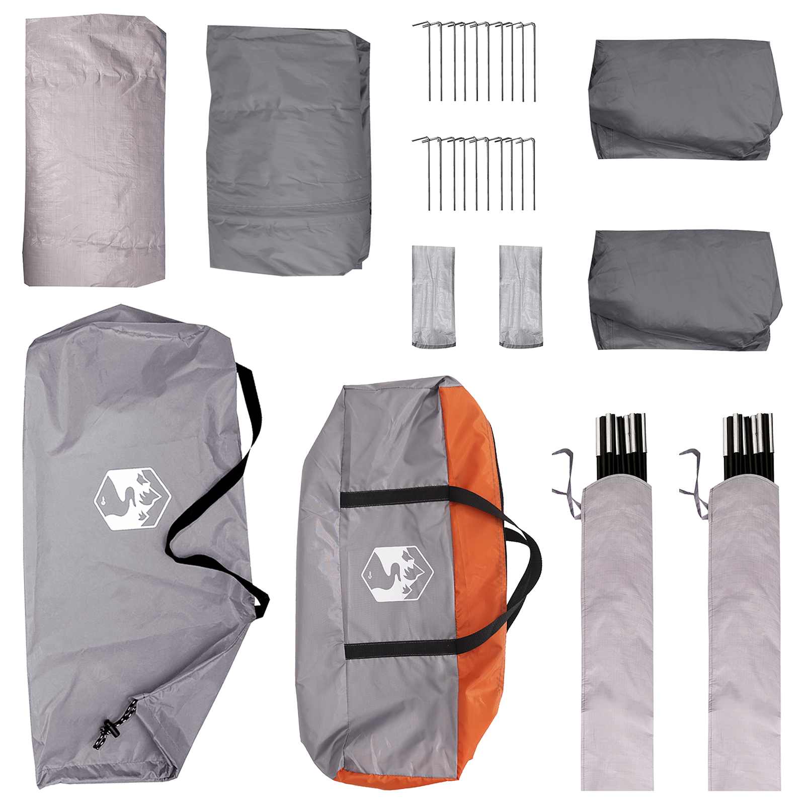 Tenda Laterale Grigio e arancione 410 x 410 x 250 cm