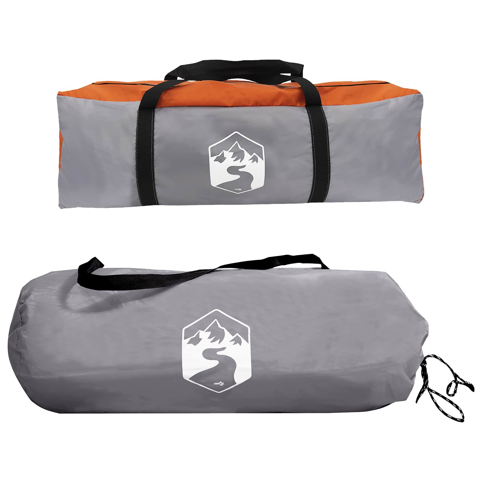 Tenda Laterale Grigio e arancione 410 x 410 x 250 cm