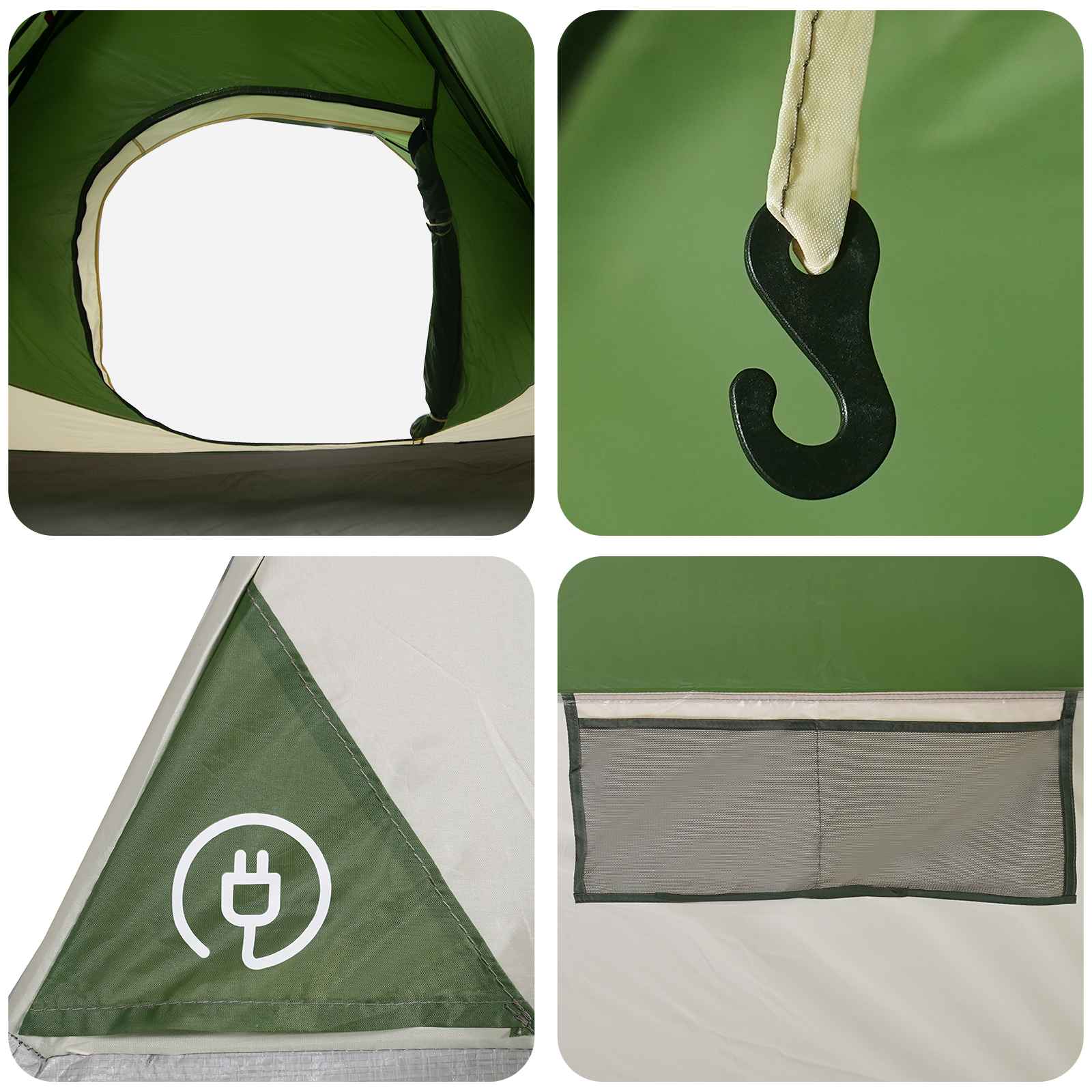 Tenda Istantanea Verde 305 x 215 x 140 cm Poliestere e Acciaio