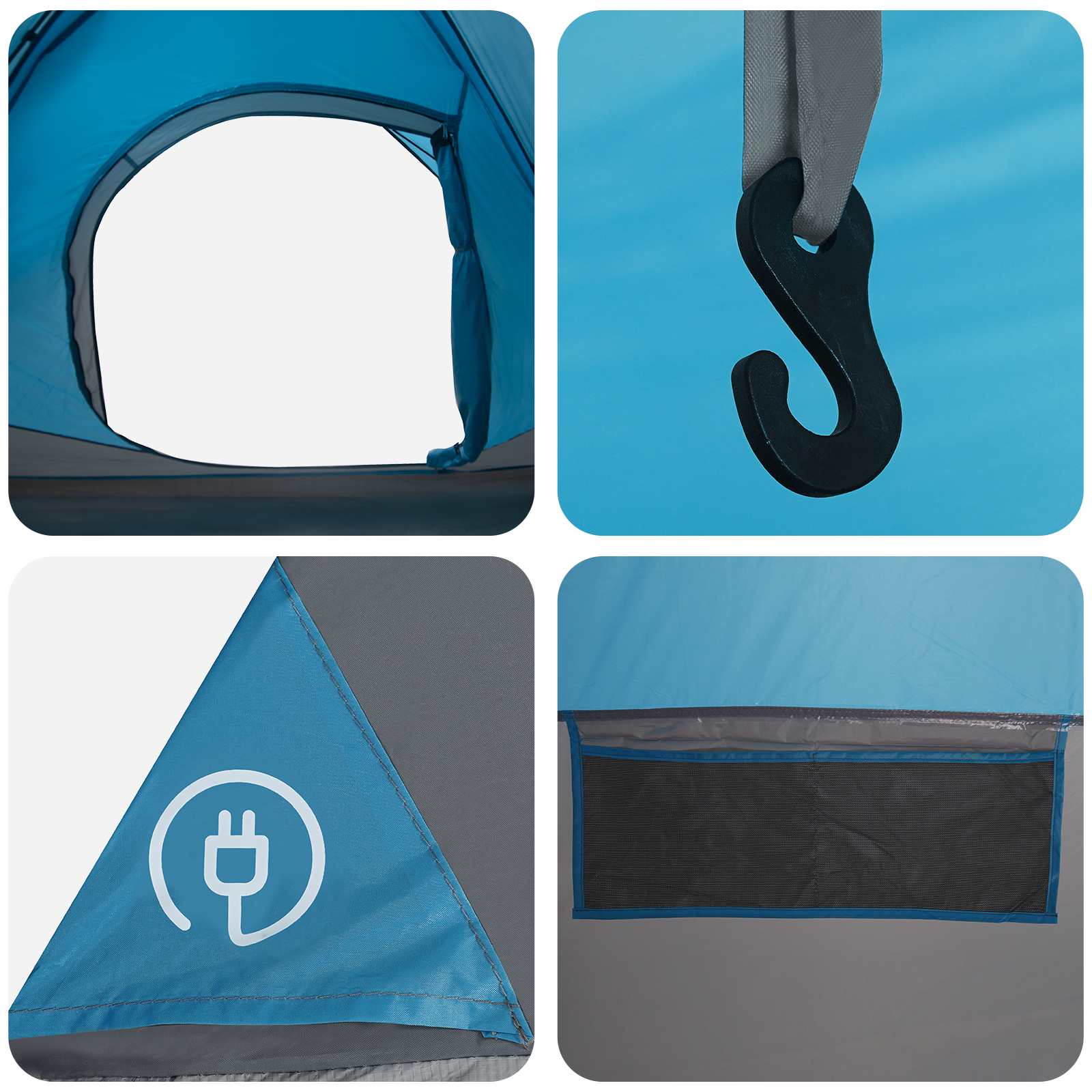 Tenda Istantanea Blu 305 x 215 x 140 cm Poliestere e Acciaio