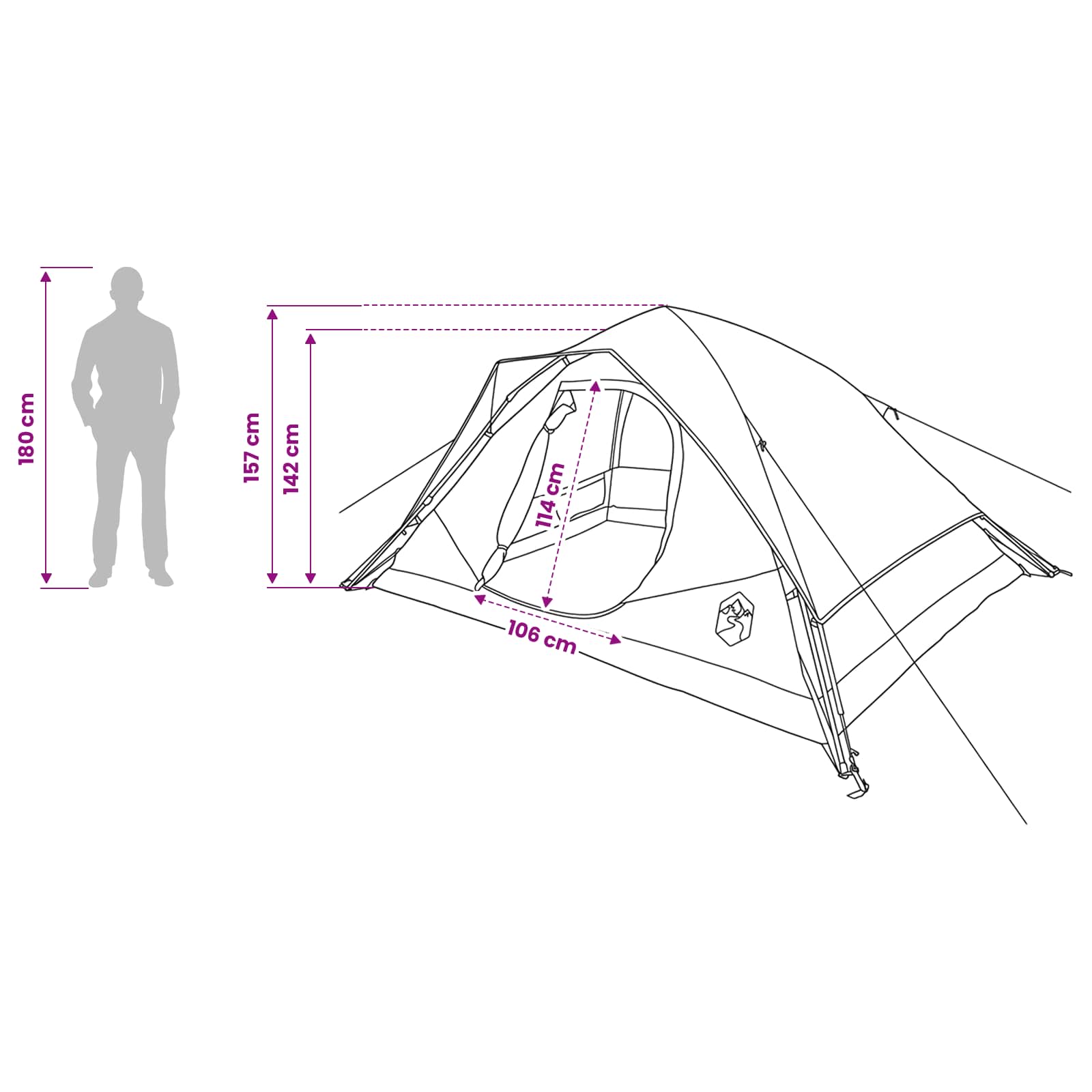 Tenda Istantanea Blu 305 x 215 x 140 cm Poliestere e Acciaio
