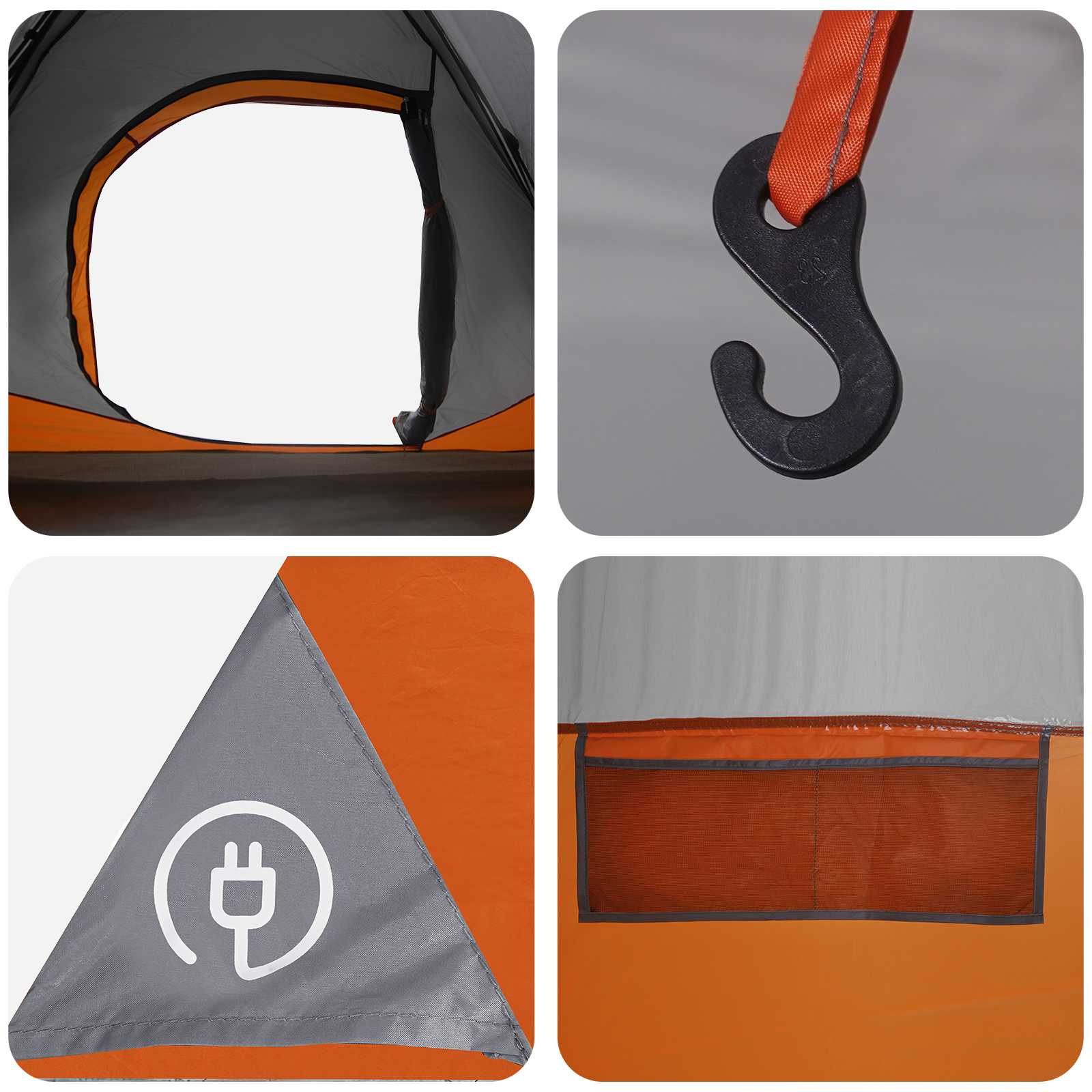 Tenda Istantanea Grigio e arancione 305 x 215 x 140 cm