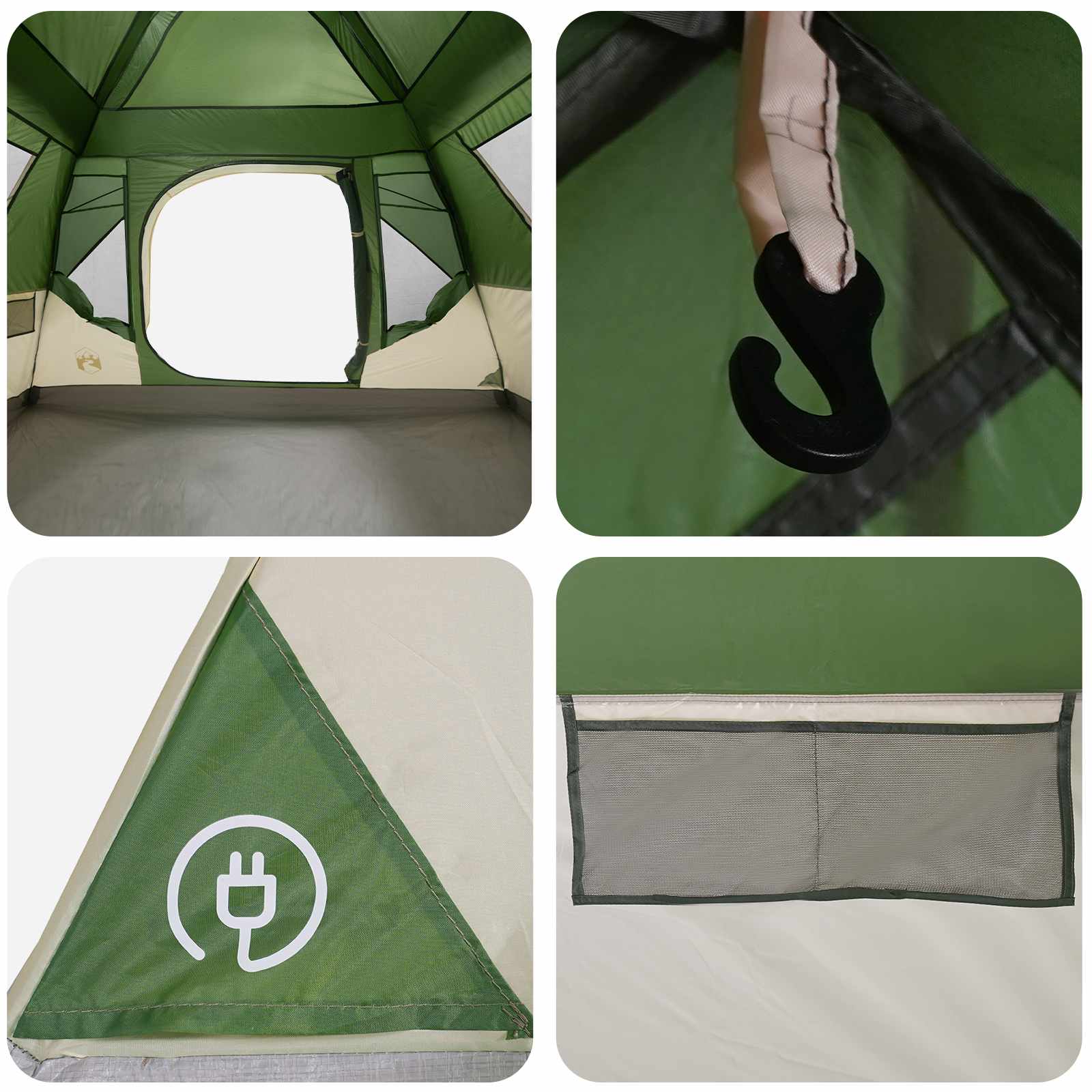 Tenda Istantanea Verde 305 x 275 x 190 cm Poliestere e Acciaio