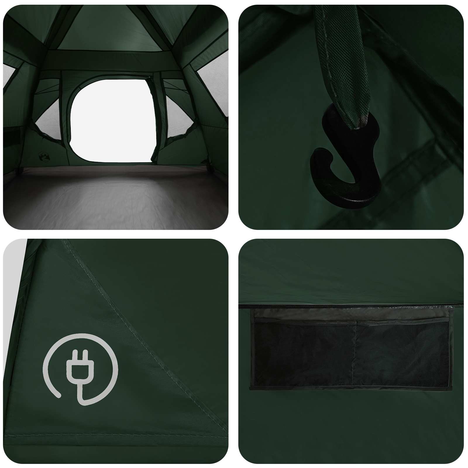 Tenda Istantanea Verde militare 305 x 275 x 190 cm