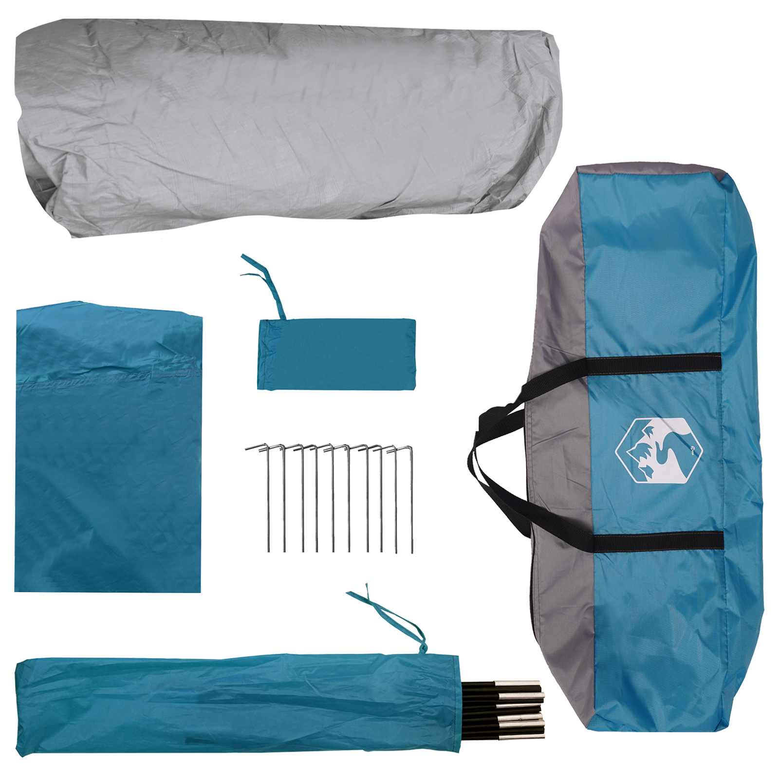 Tenda Istantanea 8 persona Blu Poliestere e Acciaio