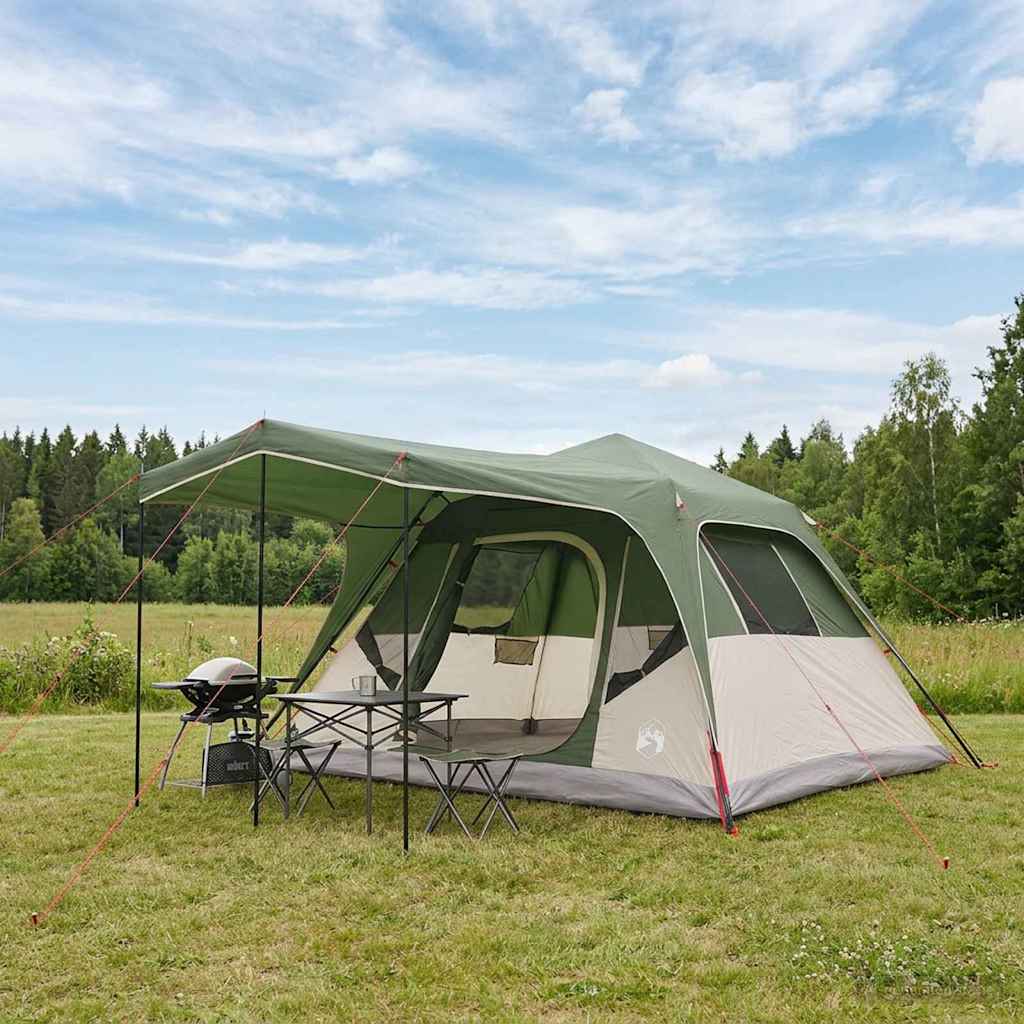 Tenda Familiare Verde 6 persone Poliestere e Acciaio