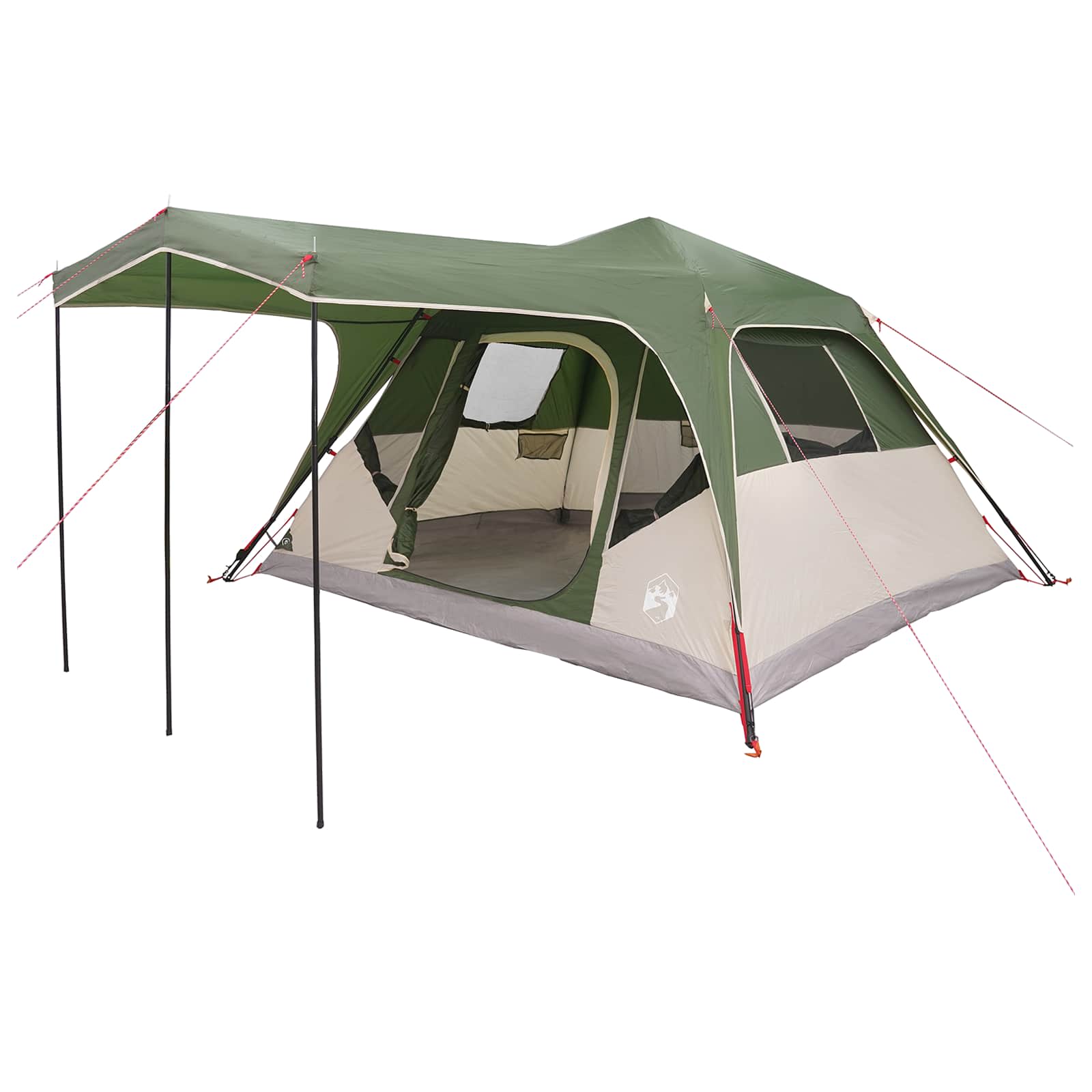 Tenda Familiare Verde 6 persone Poliestere e Acciaio