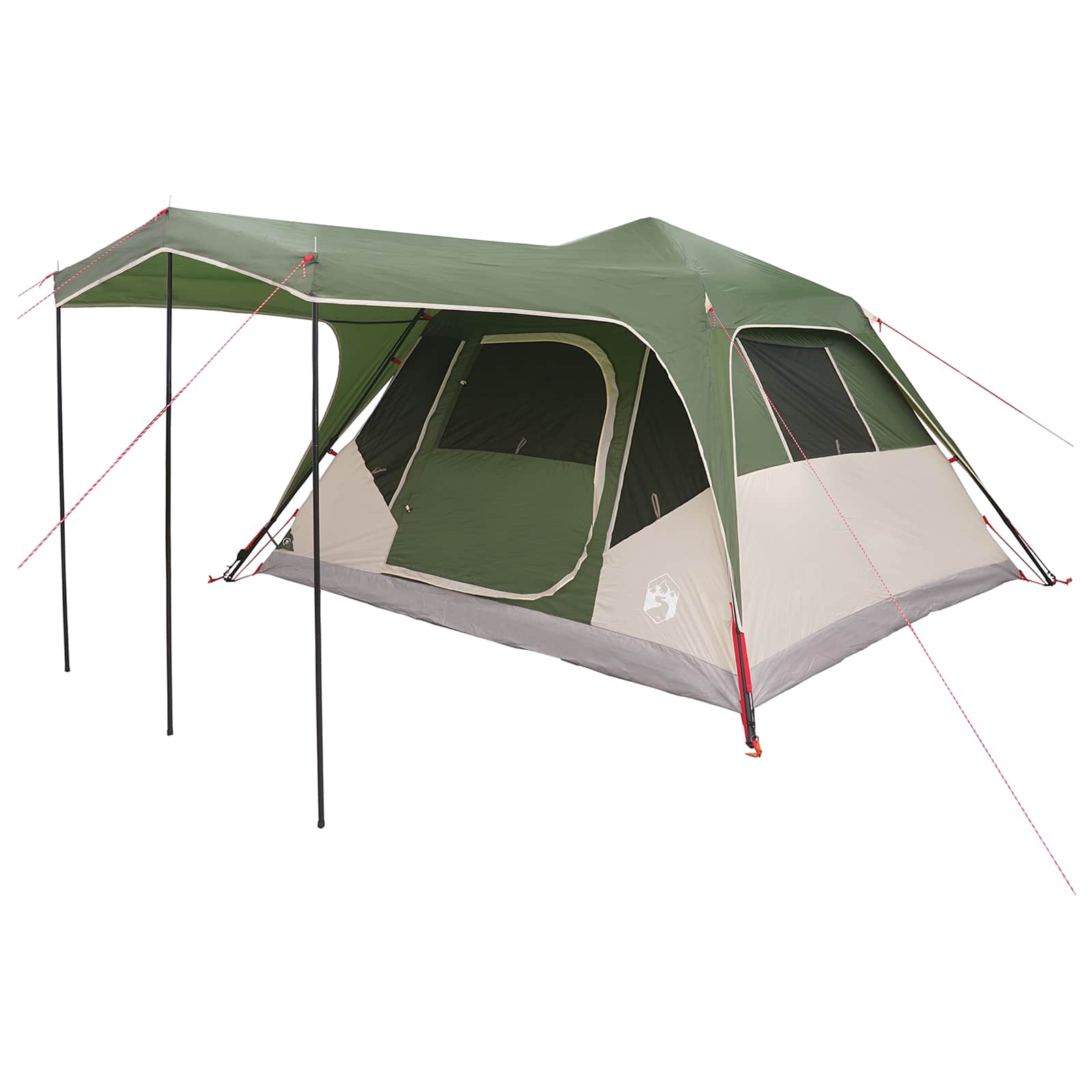 Tenda Familiare Verde 6 persone Poliestere e Acciaio