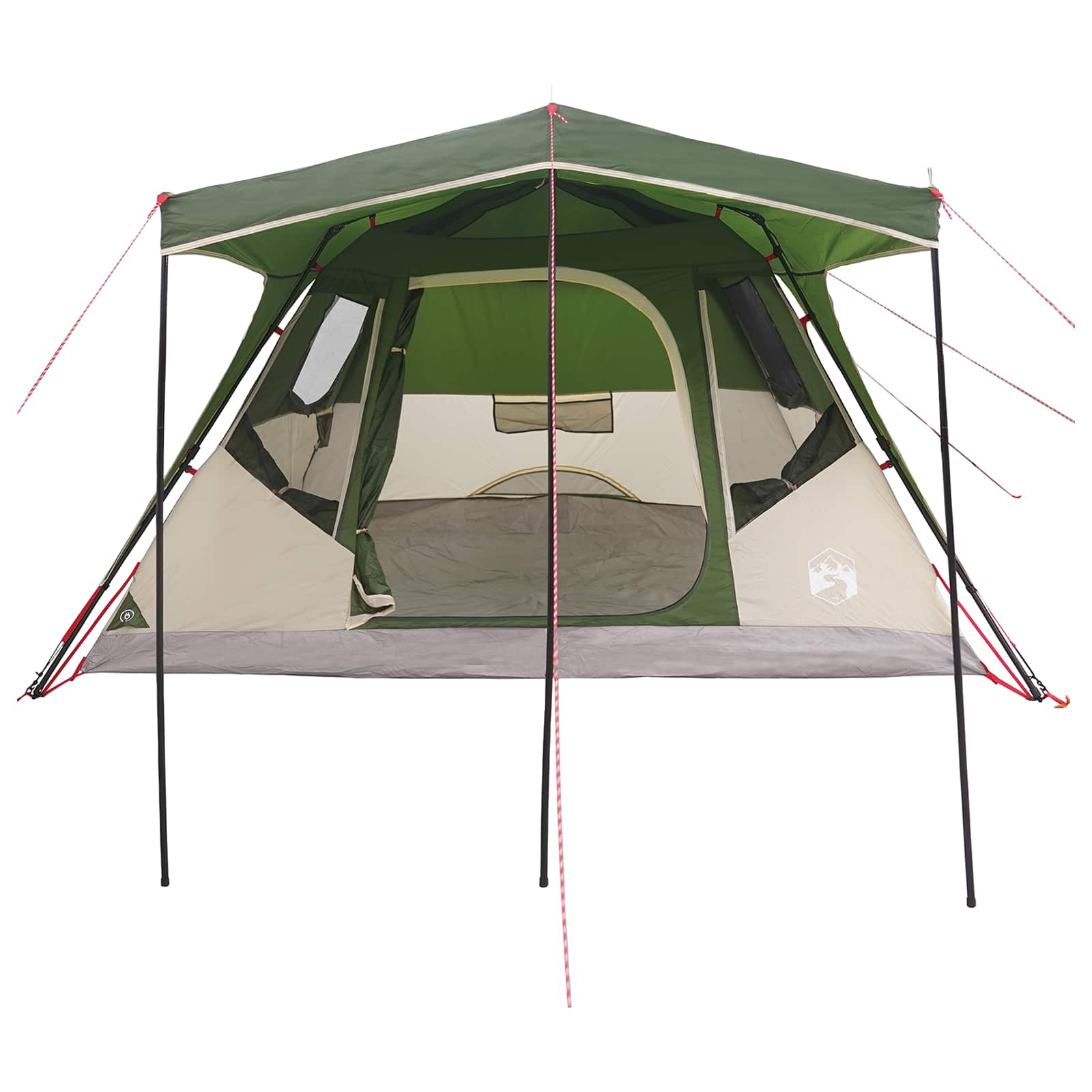Tenda Familiare Verde 6 persone Poliestere e Acciaio