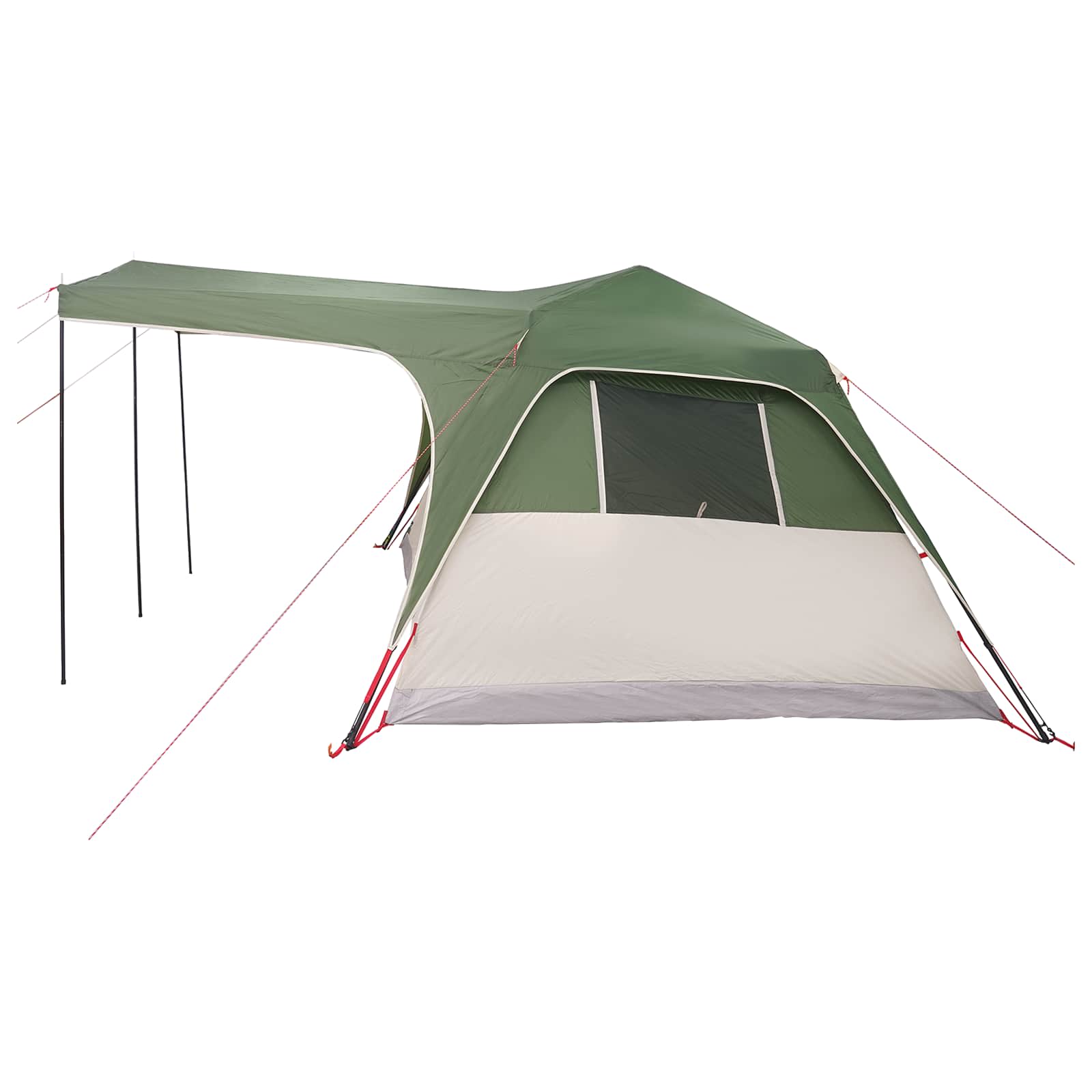 Tenda Familiare Verde 6 persone Poliestere e Acciaio