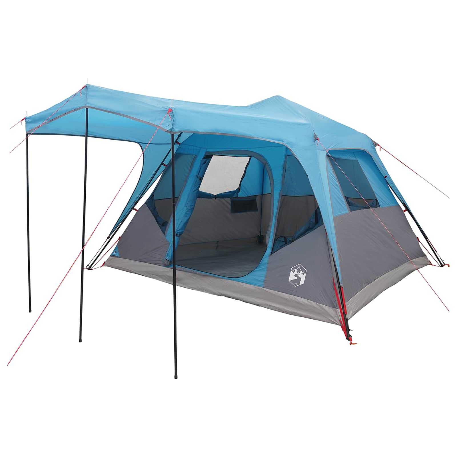 Tenda Familiare Blu 6 persone Poliestere e Acciaio